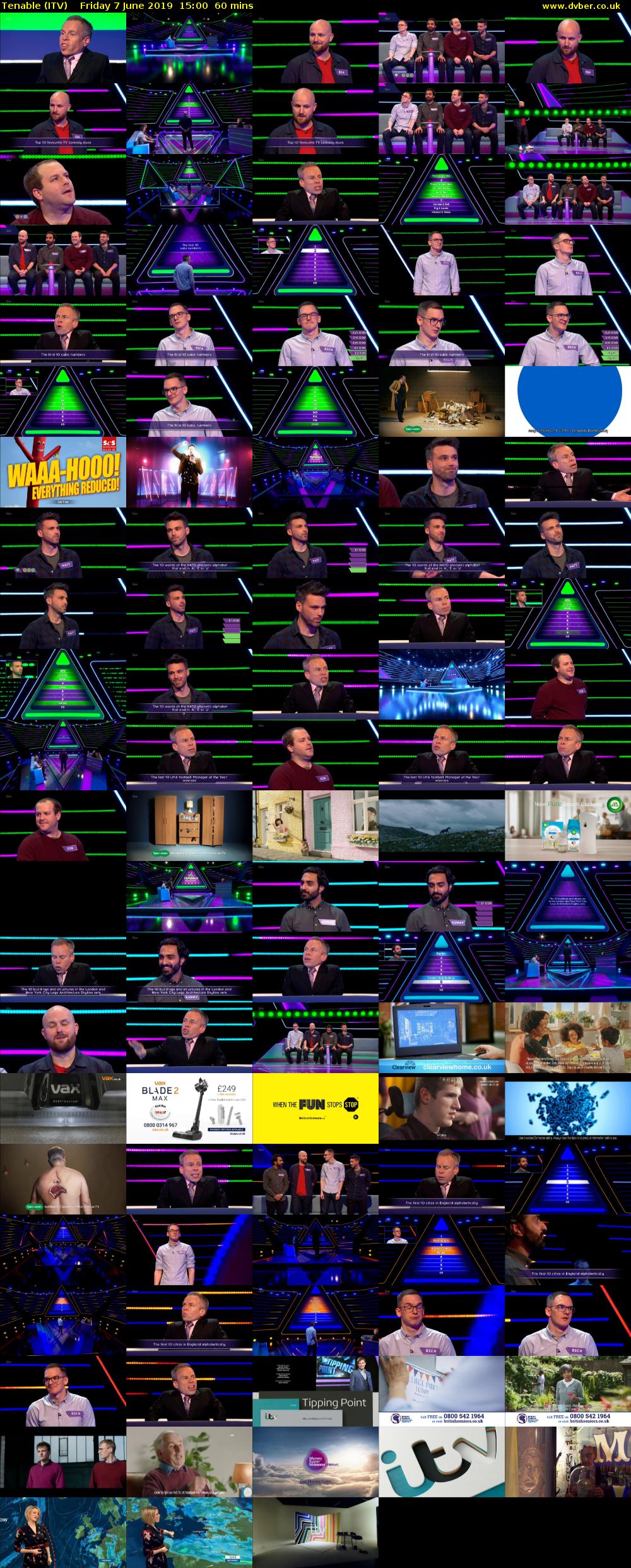 Tenable (ITV) Friday 7 June 2019 15:00 - 16:00