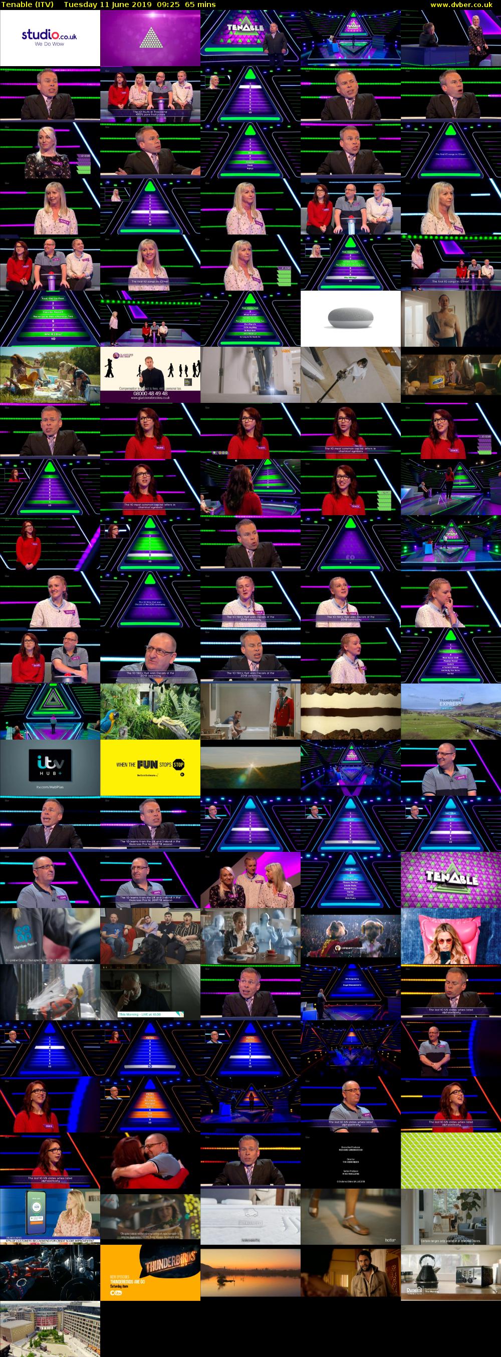 Tenable (ITV) Tuesday 11 June 2019 09:25 - 10:30