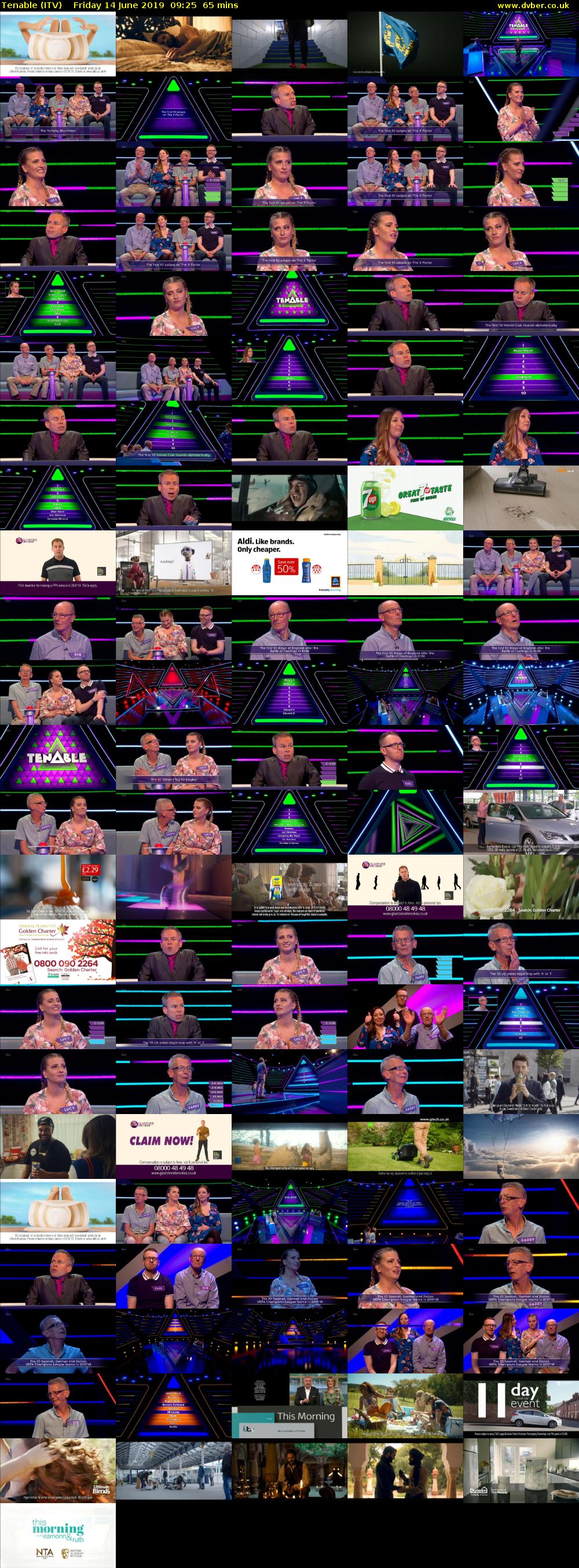 Tenable (ITV) Friday 14 June 2019 09:25 - 10:30