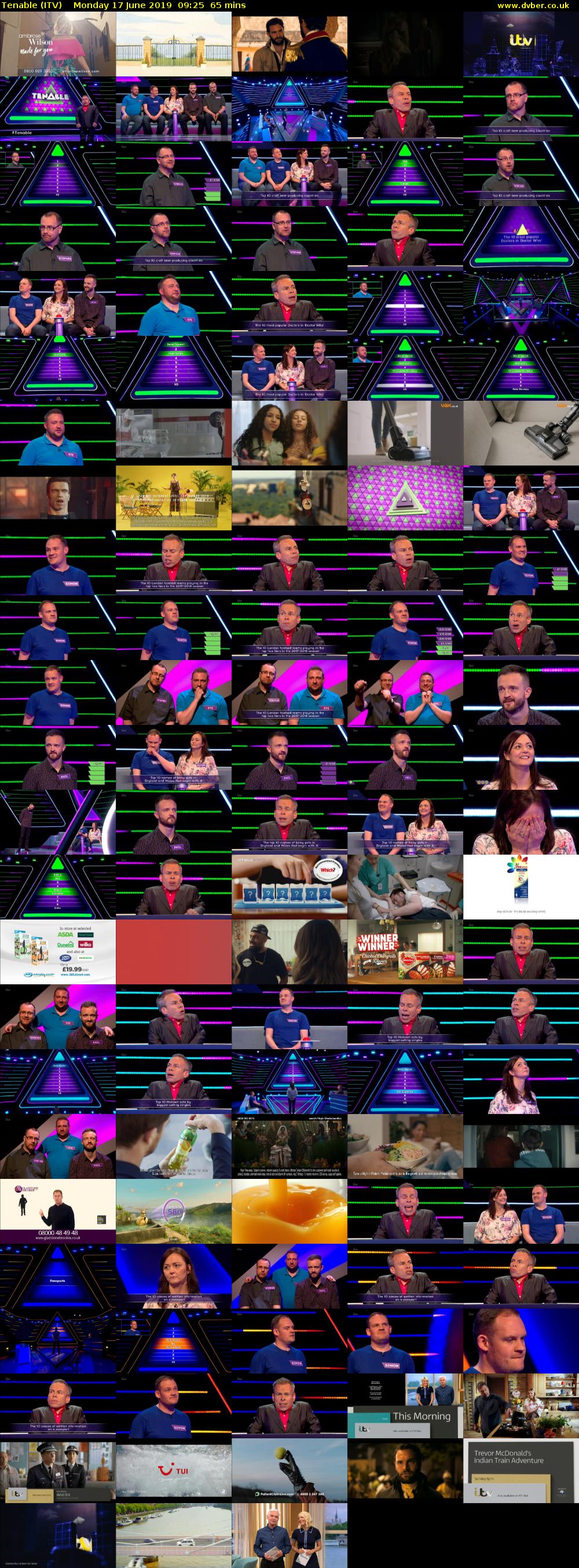 Tenable (ITV) Monday 17 June 2019 09:25 - 10:30