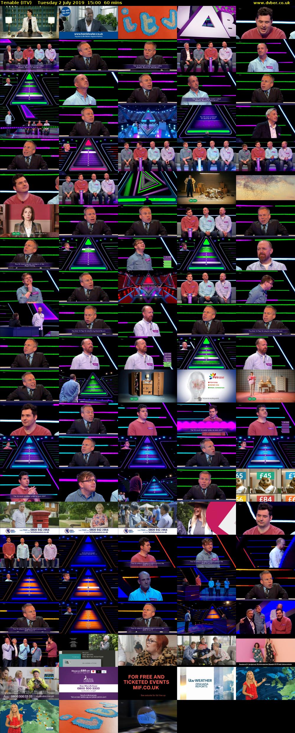 Tenable (ITV) Tuesday 2 July 2019 15:00 - 16:00