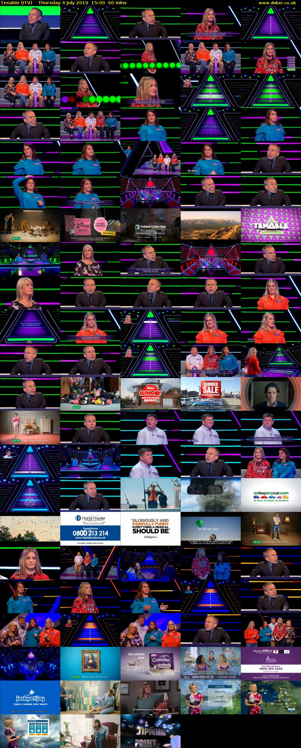 Tenable (ITV) Thursday 4 July 2019 15:00 - 16:00