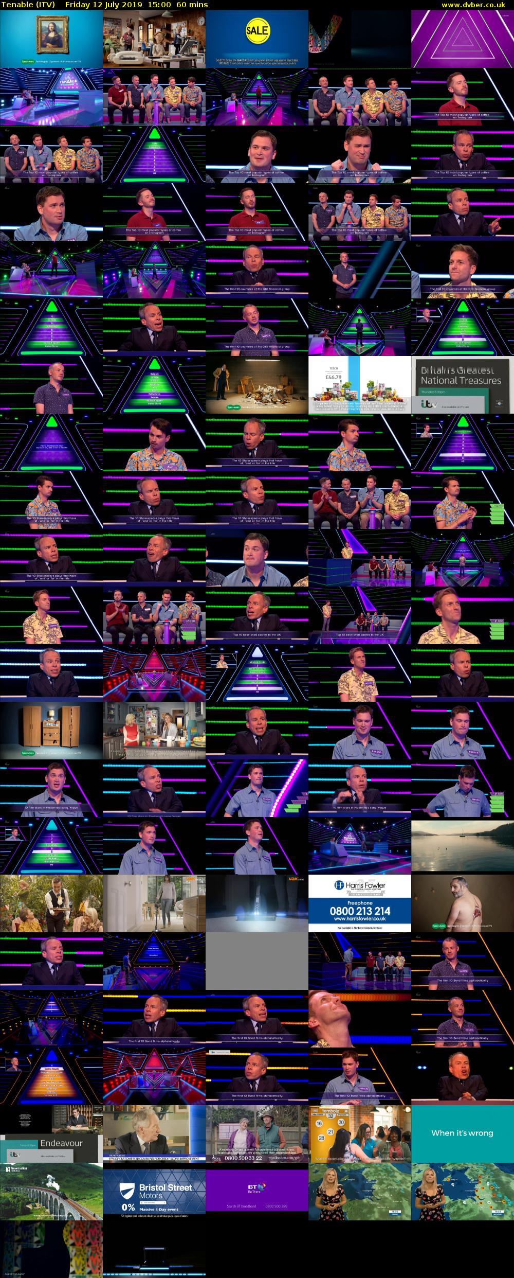 Tenable (ITV) Friday 12 July 2019 15:00 - 16:00