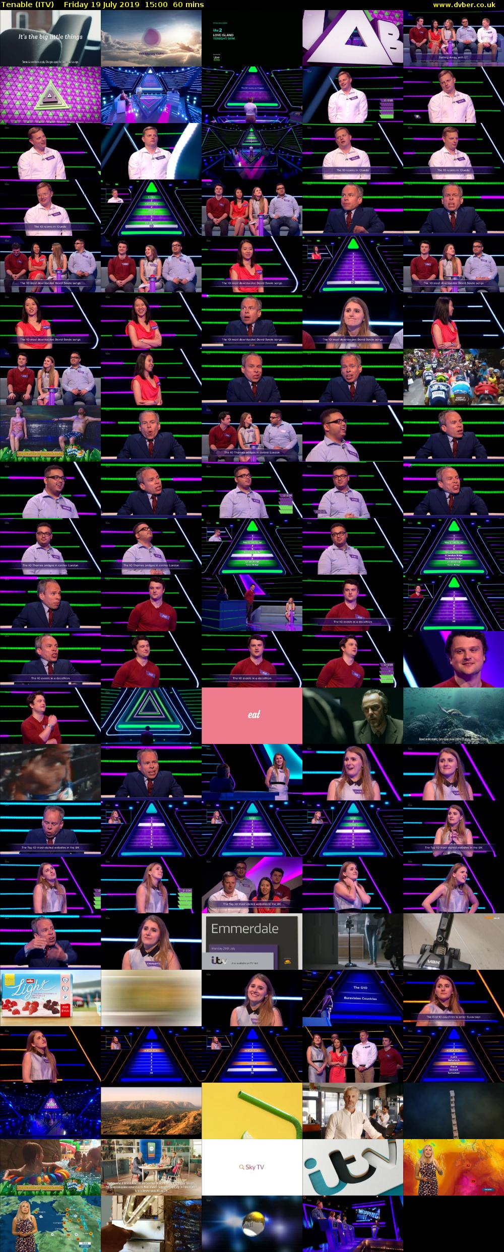 Tenable (ITV) Friday 19 July 2019 15:00 - 16:00