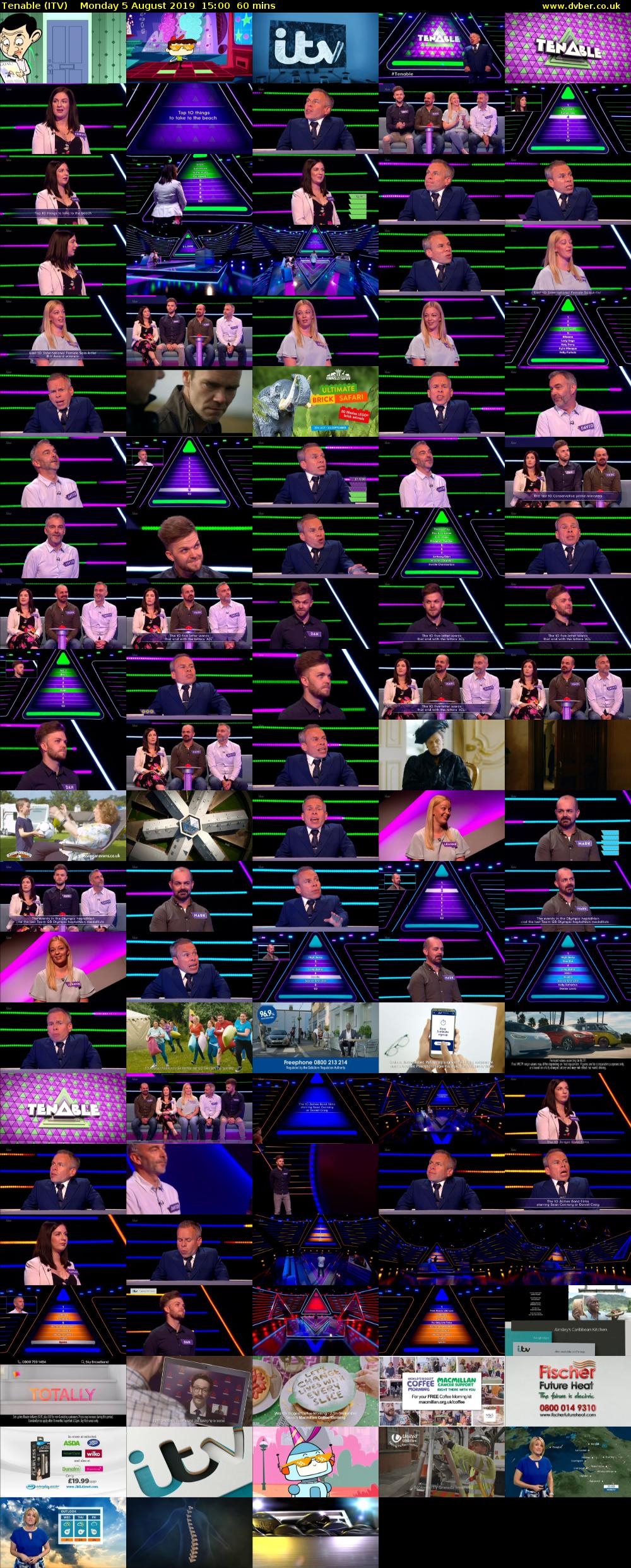 Tenable (ITV) Monday 5 August 2019 15:00 - 16:00