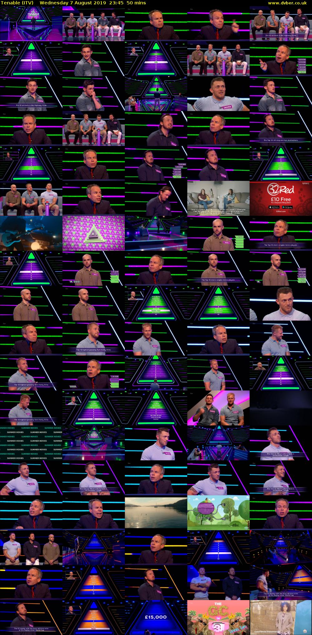 Tenable (ITV) Wednesday 7 August 2019 23:45 - 00:35