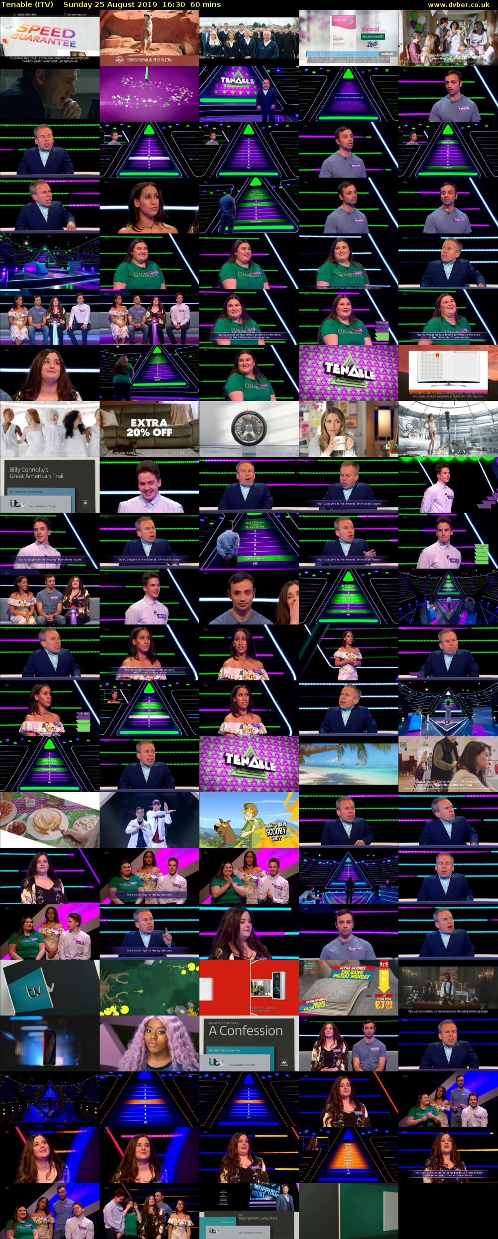 Tenable (ITV) Sunday 25 August 2019 16:30 - 17:30