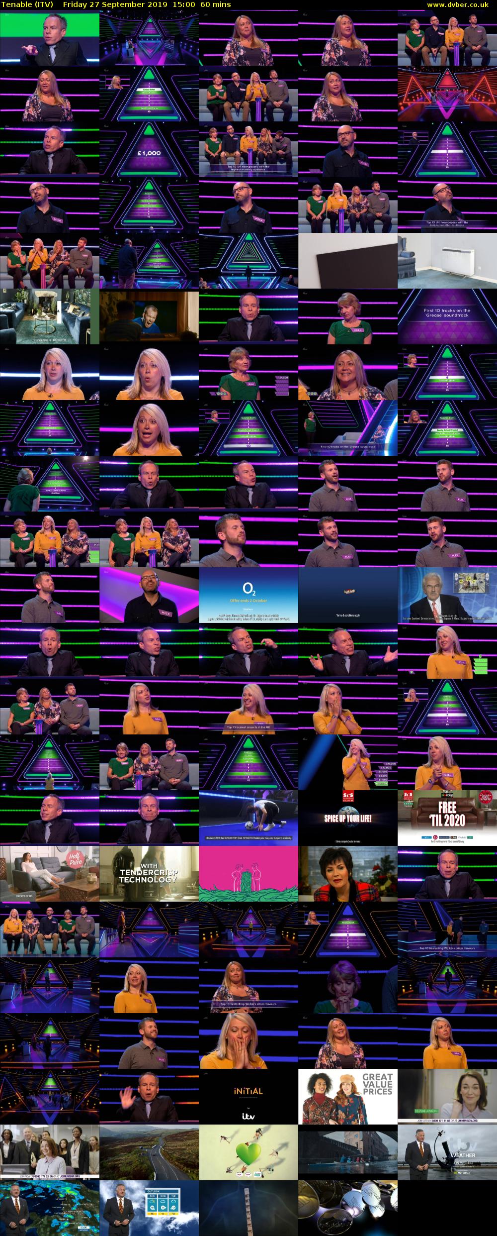 Tenable (ITV) Friday 27 September 2019 15:00 - 16:00