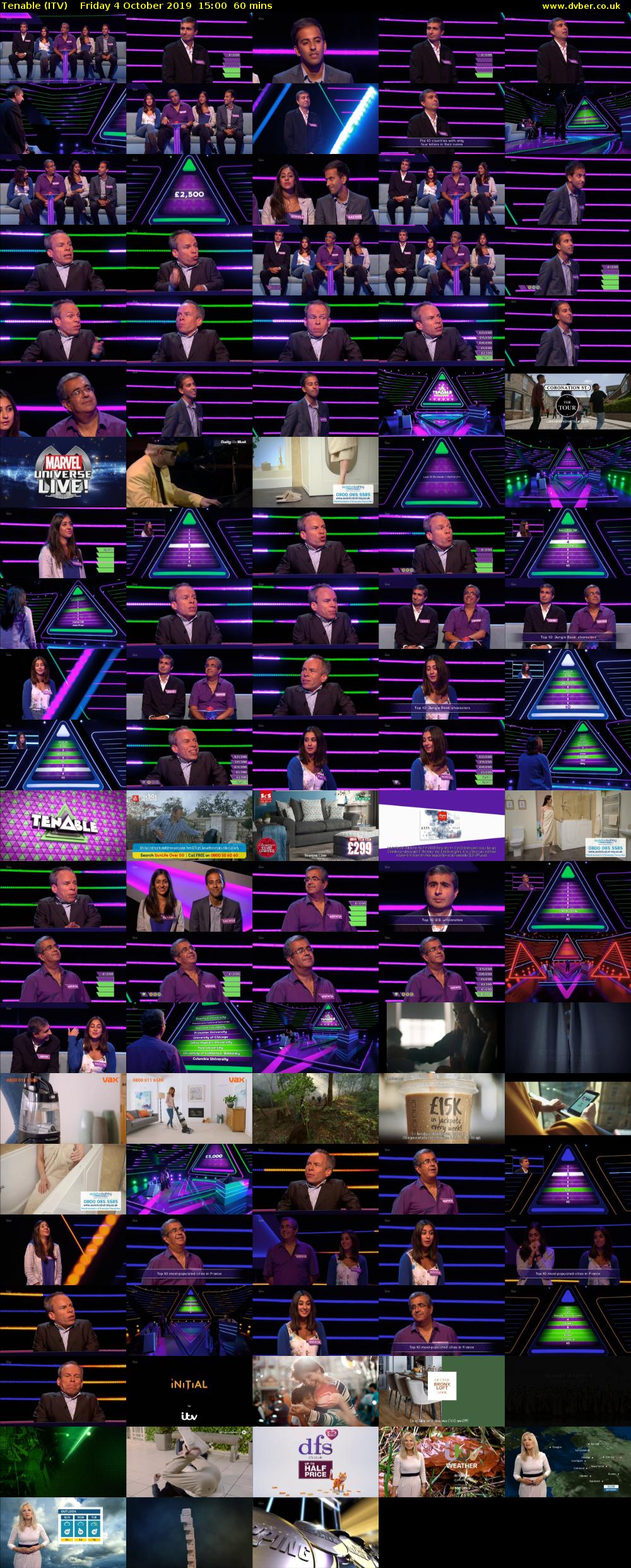 Tenable (ITV) Friday 4 October 2019 15:00 - 16:00