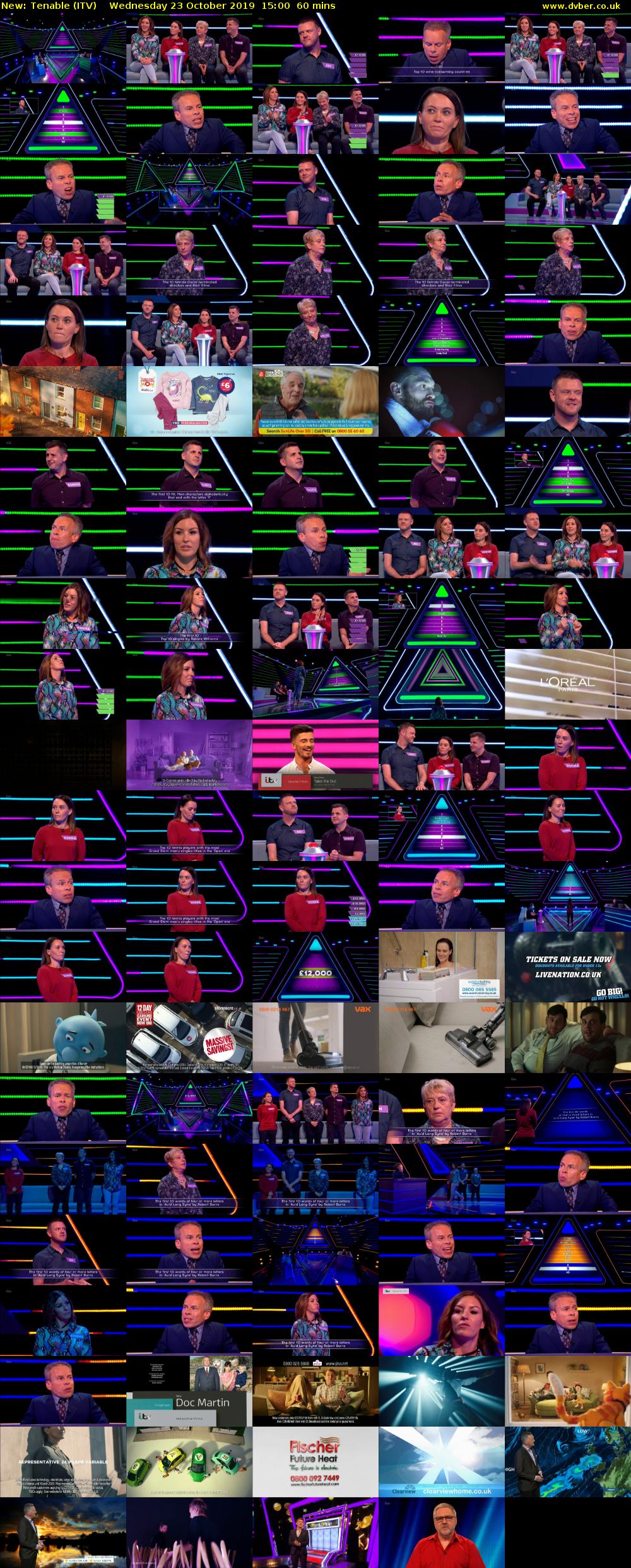 Tenable (ITV) Wednesday 23 October 2019 15:00 - 16:00