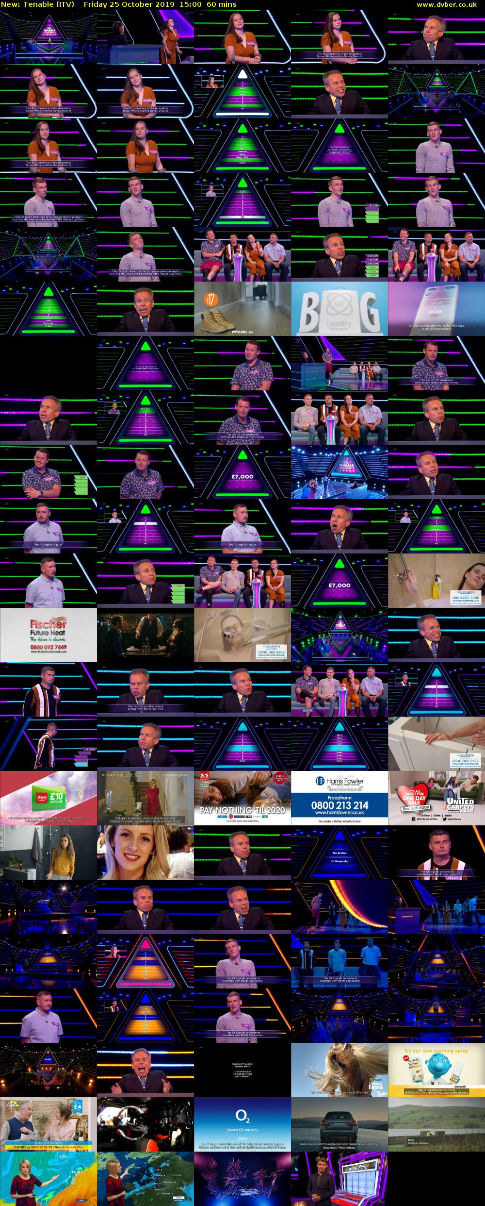 Tenable (ITV) Friday 25 October 2019 15:00 - 16:00