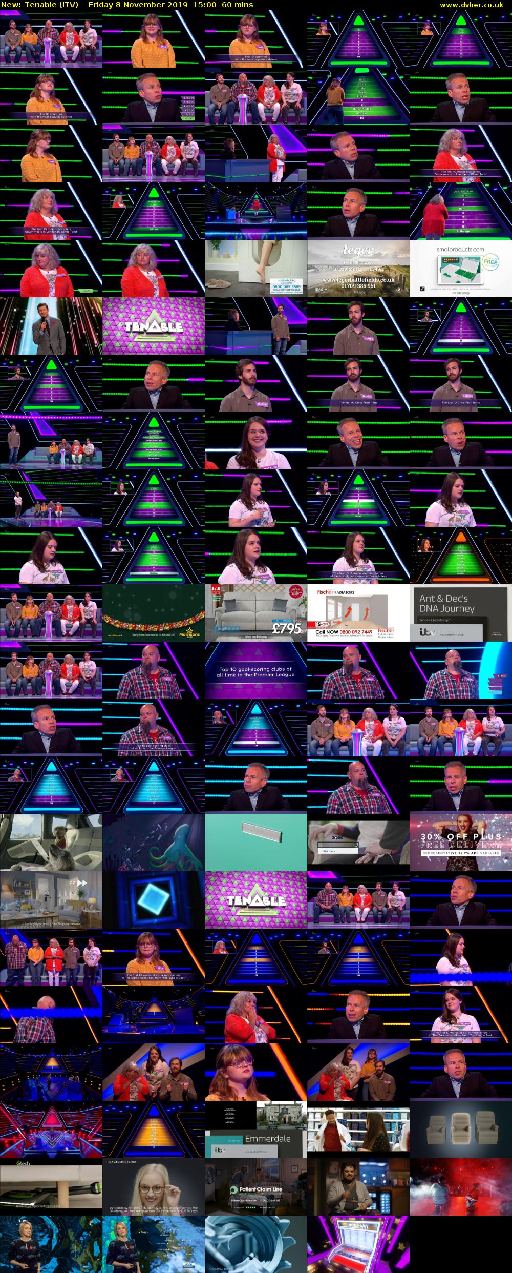 Tenable (ITV) Friday 8 November 2019 15:00 - 16:00