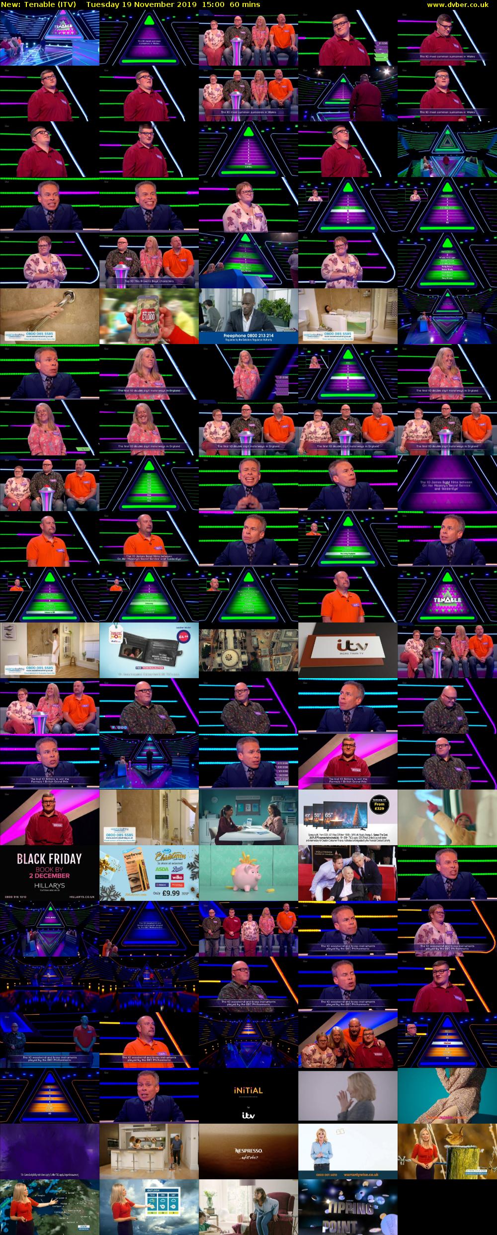 Tenable (ITV) Tuesday 19 November 2019 15:00 - 16:00