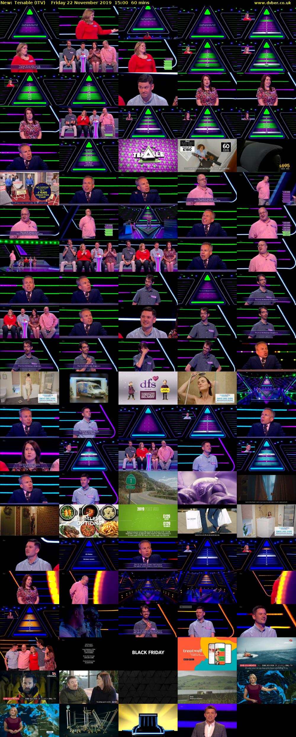 Tenable (ITV) Friday 22 November 2019 15:00 - 16:00