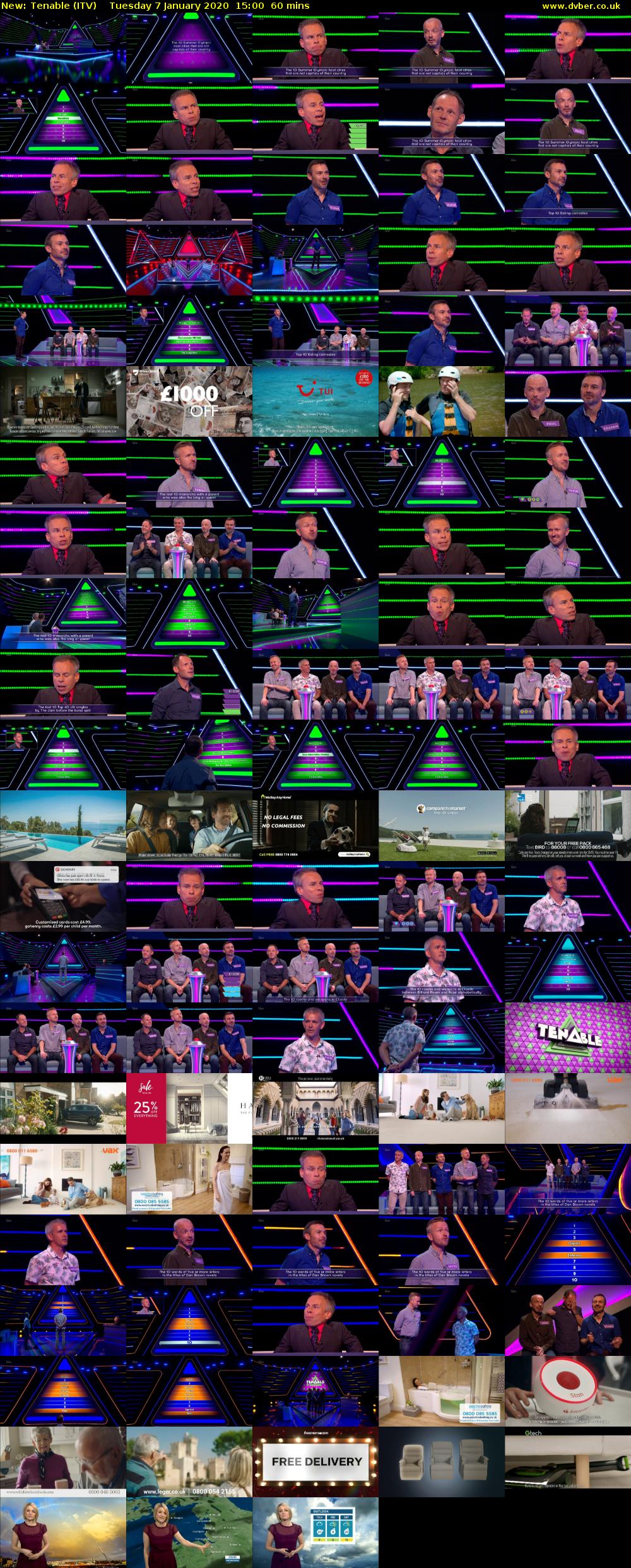 Tenable (ITV) Tuesday 7 January 2020 15:00 - 16:00