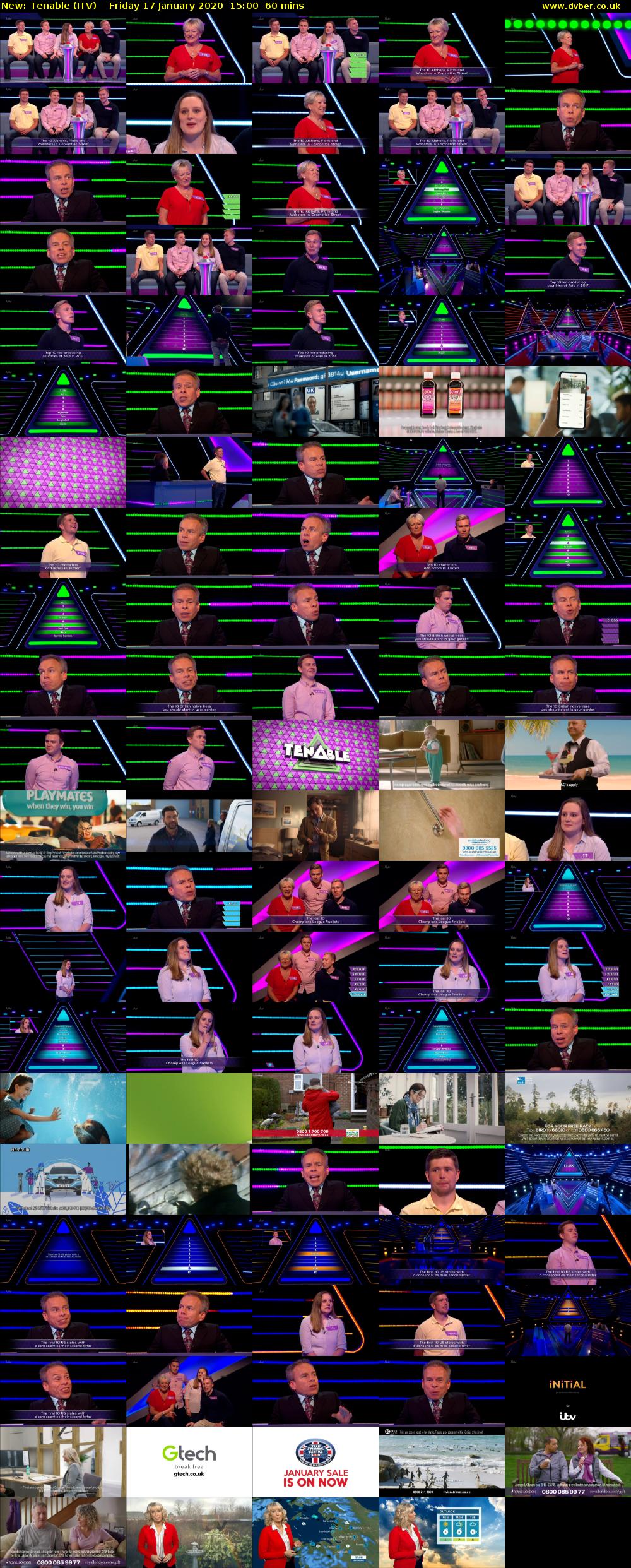 Tenable (ITV) Friday 17 January 2020 15:00 - 16:00