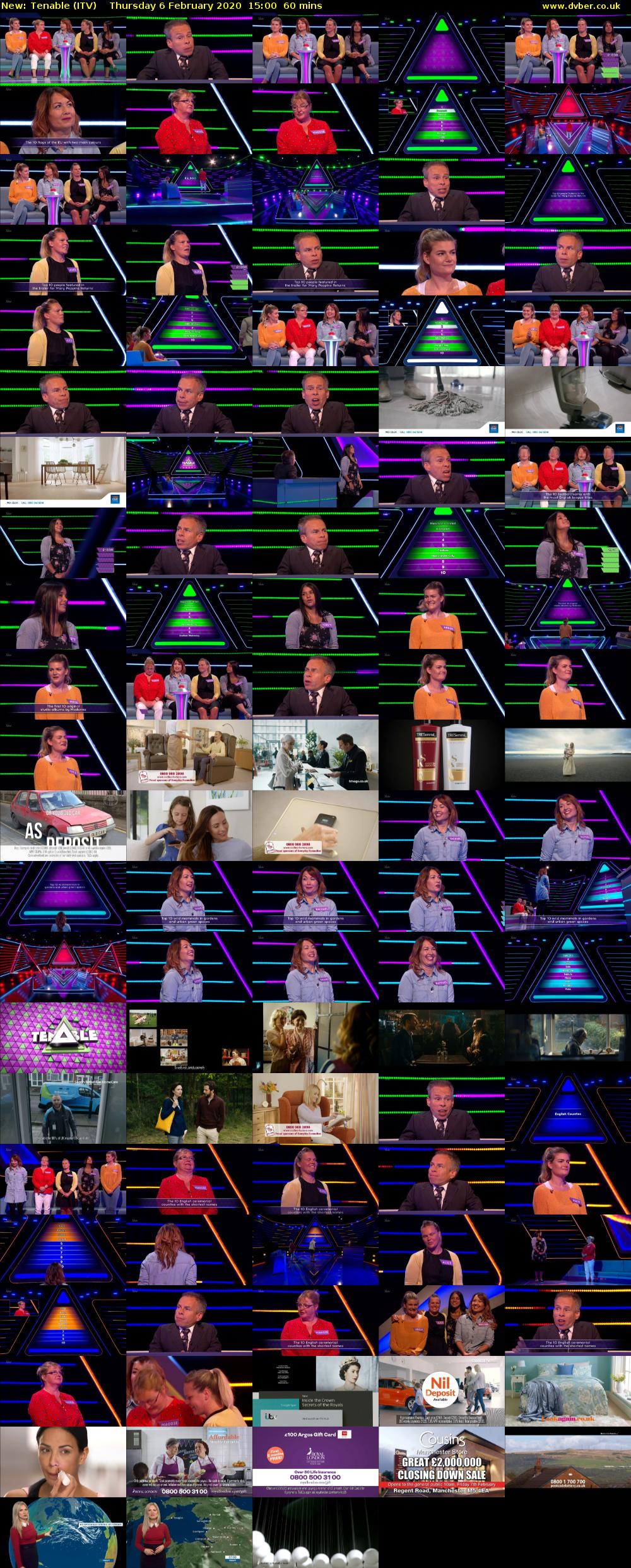 Tenable (ITV) Thursday 6 February 2020 15:00 - 16:00