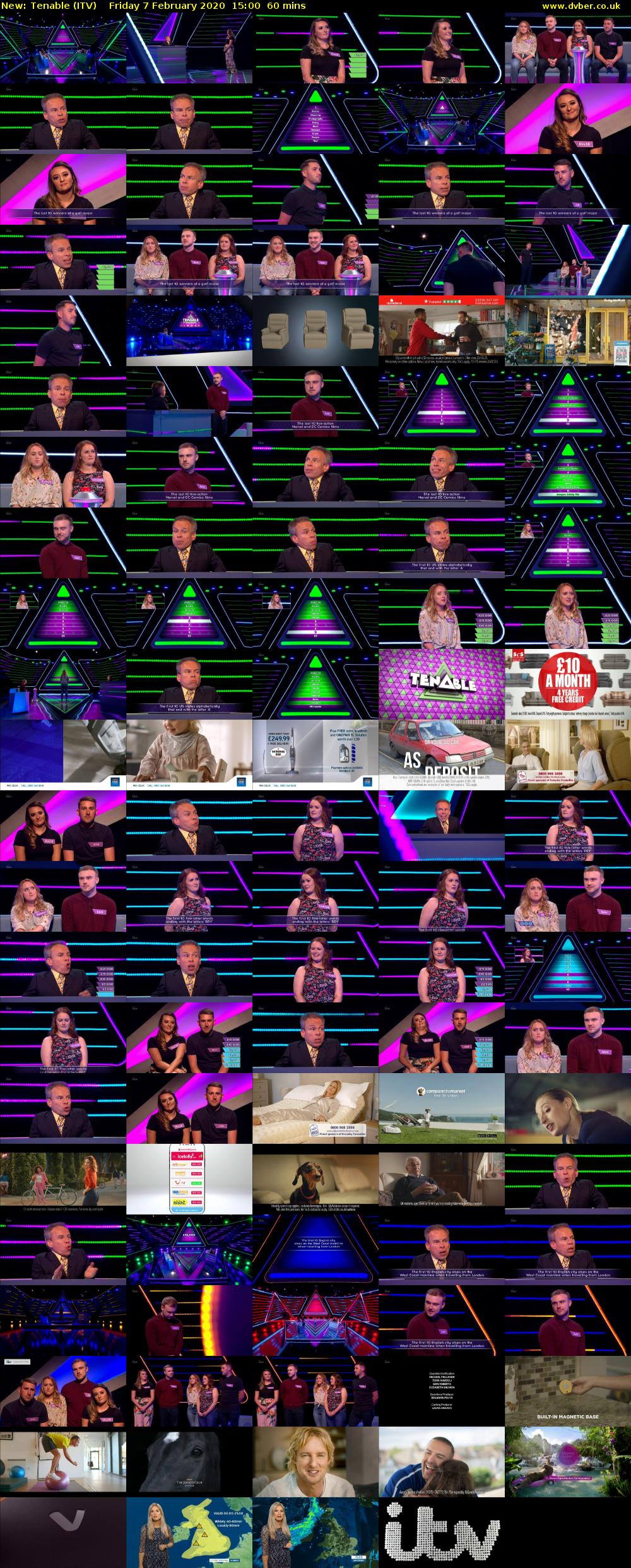 Tenable (ITV) Friday 7 February 2020 15:00 - 16:00