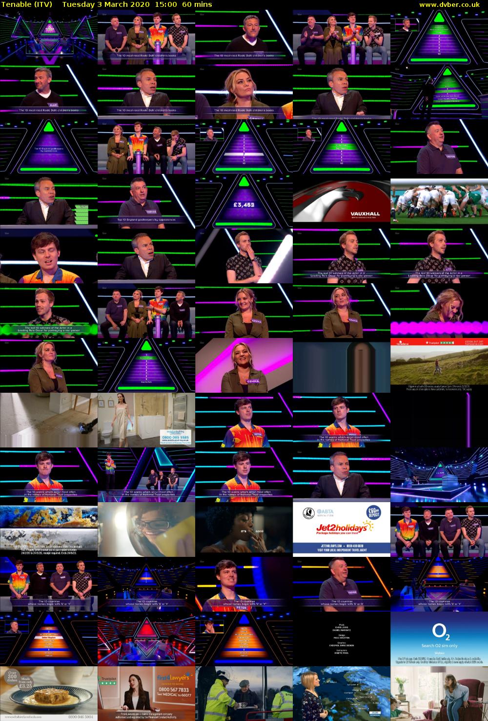 Tenable (ITV) Tuesday 3 March 2020 15:00 - 16:00