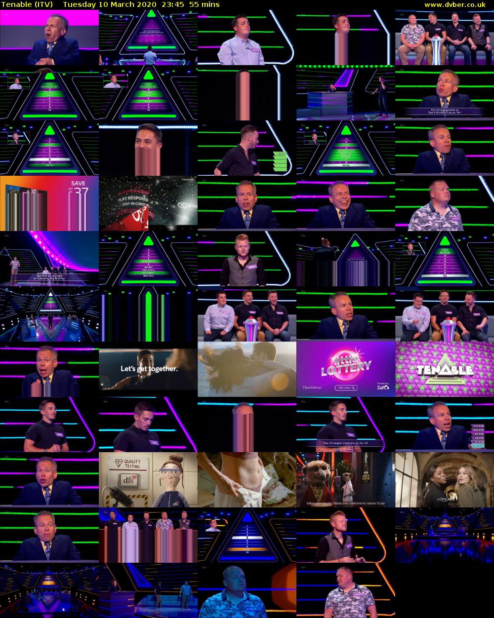 Tenable (ITV) Tuesday 10 March 2020 23:45 - 00:40