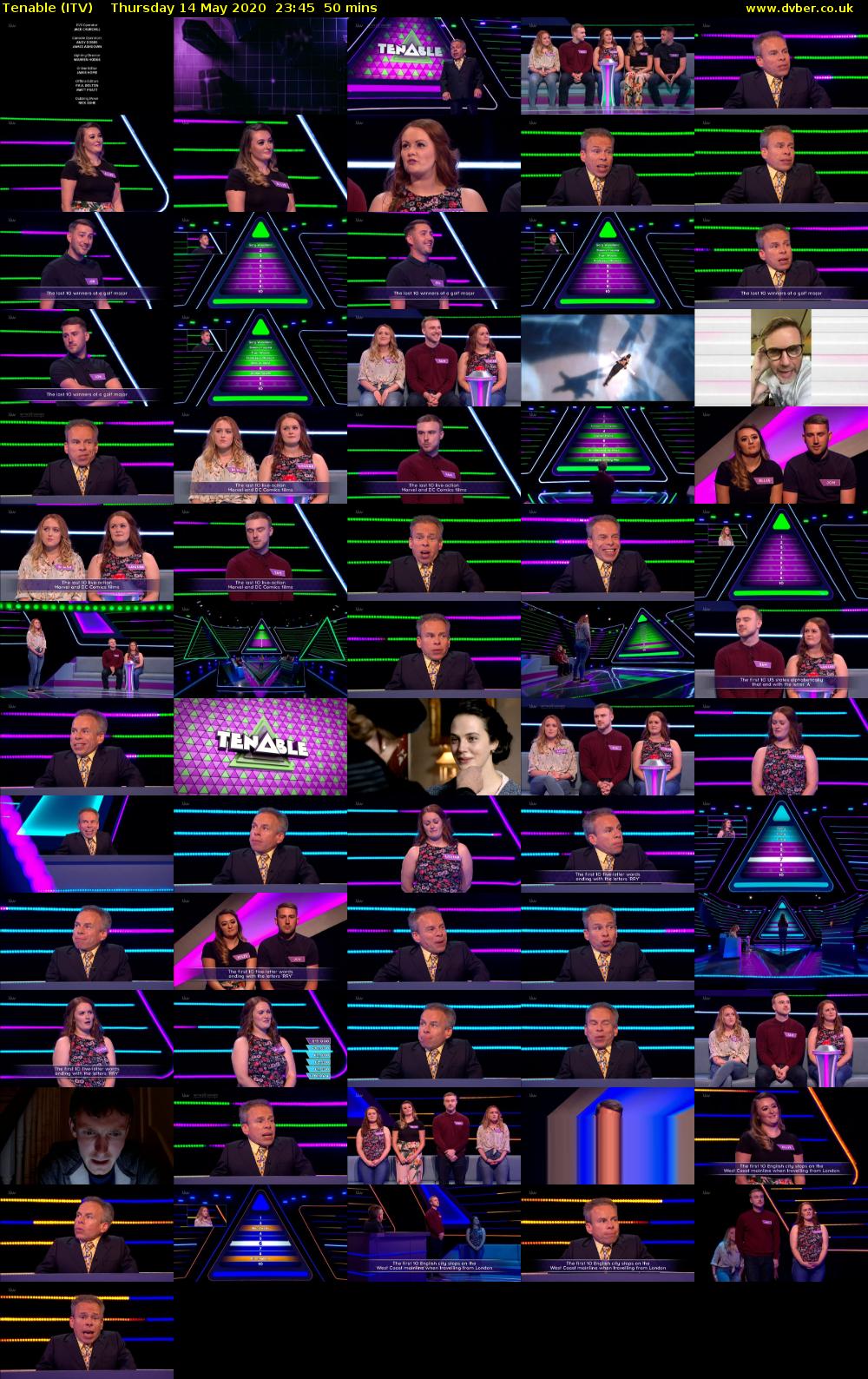 Tenable (ITV) Thursday 14 May 2020 23:45 - 00:35