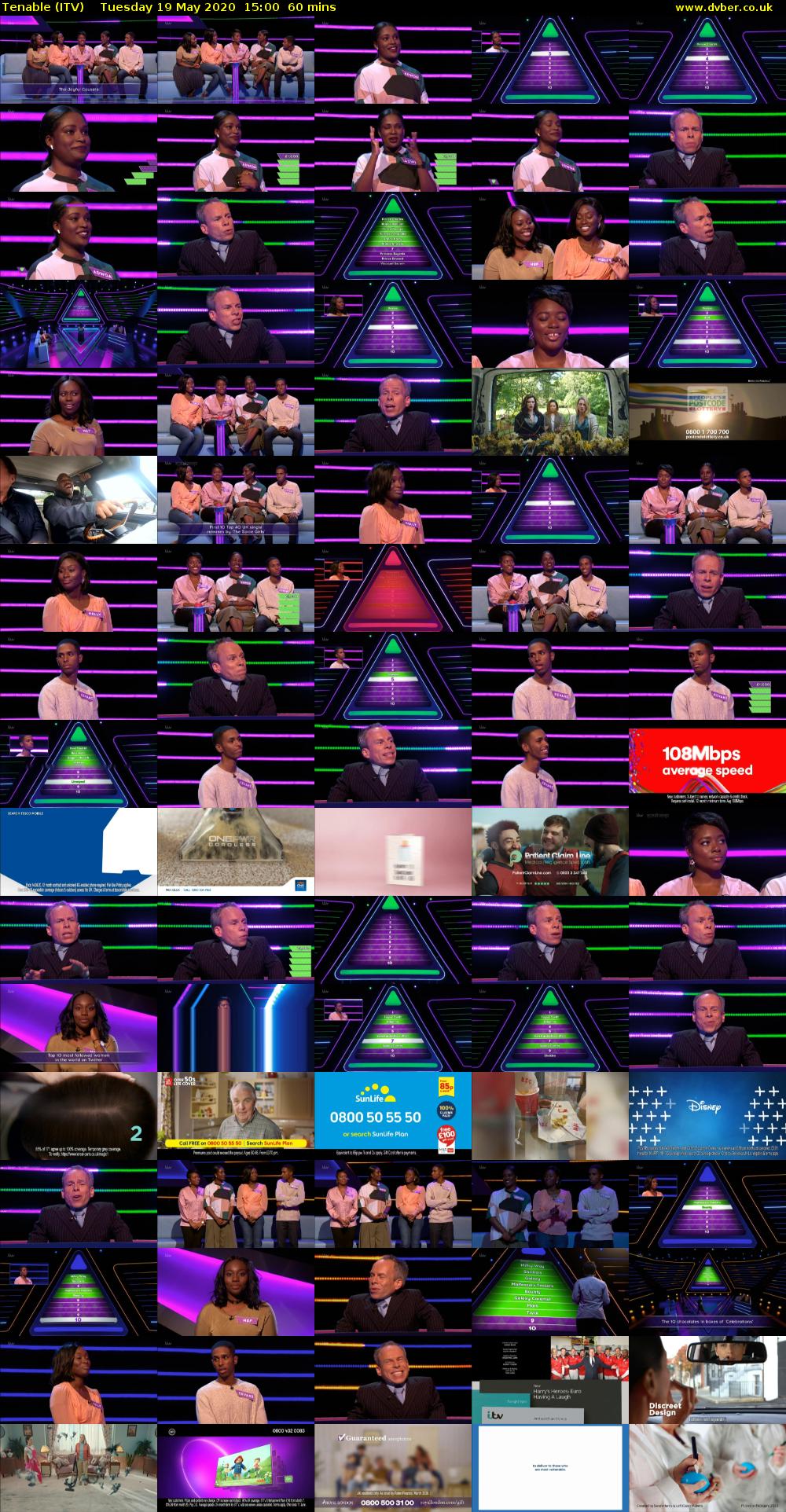 Tenable (ITV) Tuesday 19 May 2020 15:00 - 16:00