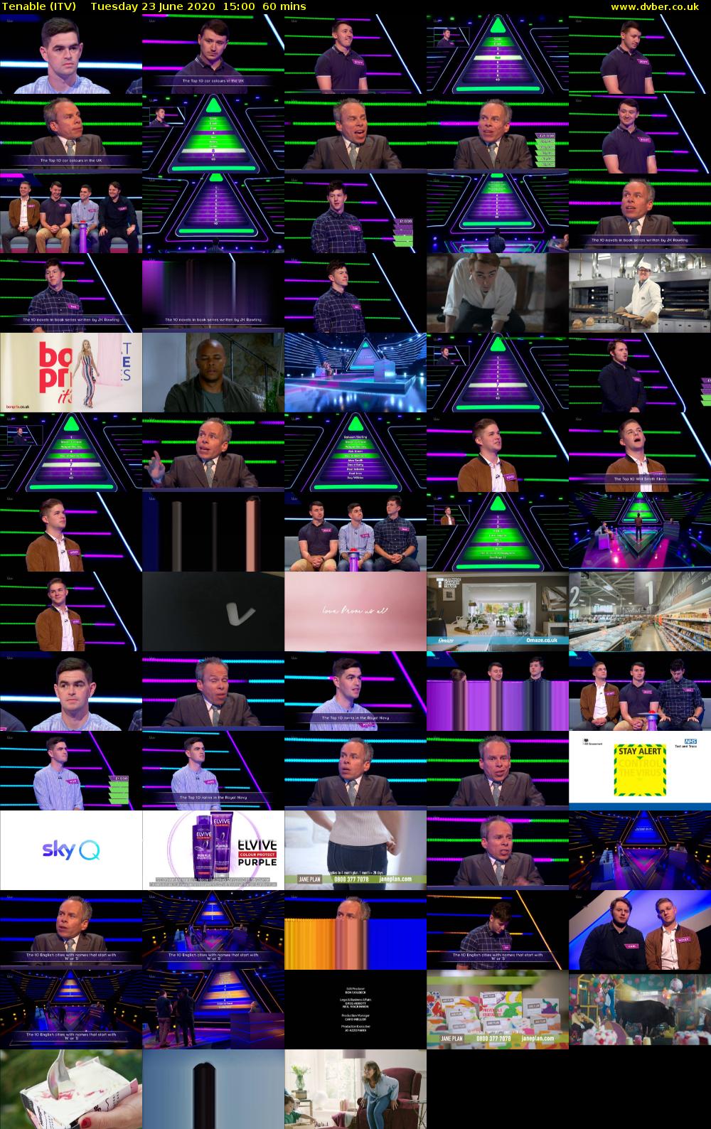 Tenable (ITV) Tuesday 23 June 2020 15:00 - 16:00