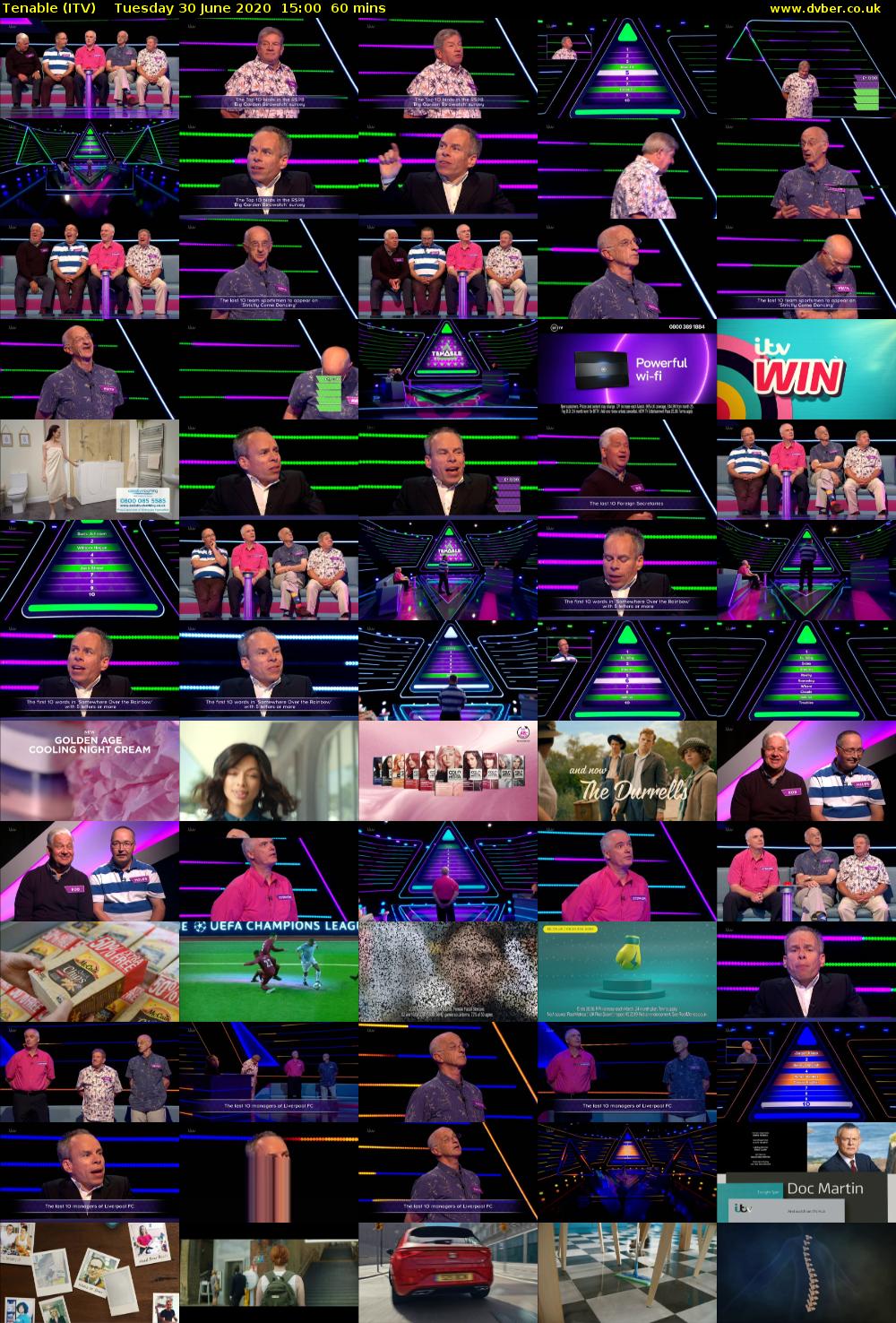 Tenable (ITV) Tuesday 30 June 2020 15:00 - 16:00