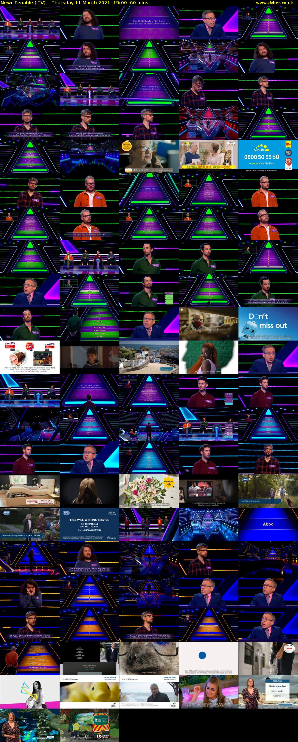 Tenable (ITV) Thursday 11 March 2021 15:00 - 16:00