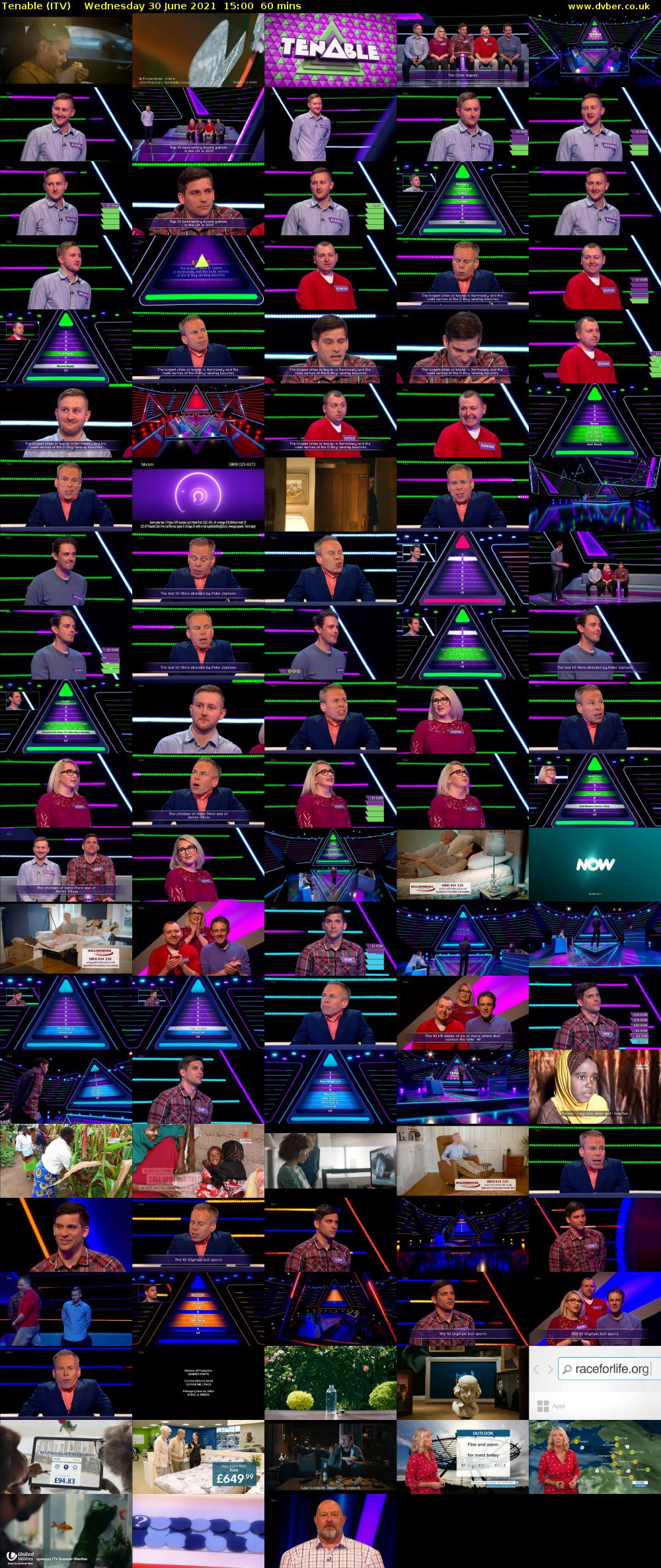 Tenable (ITV) Wednesday 30 June 2021 15:00 - 16:00