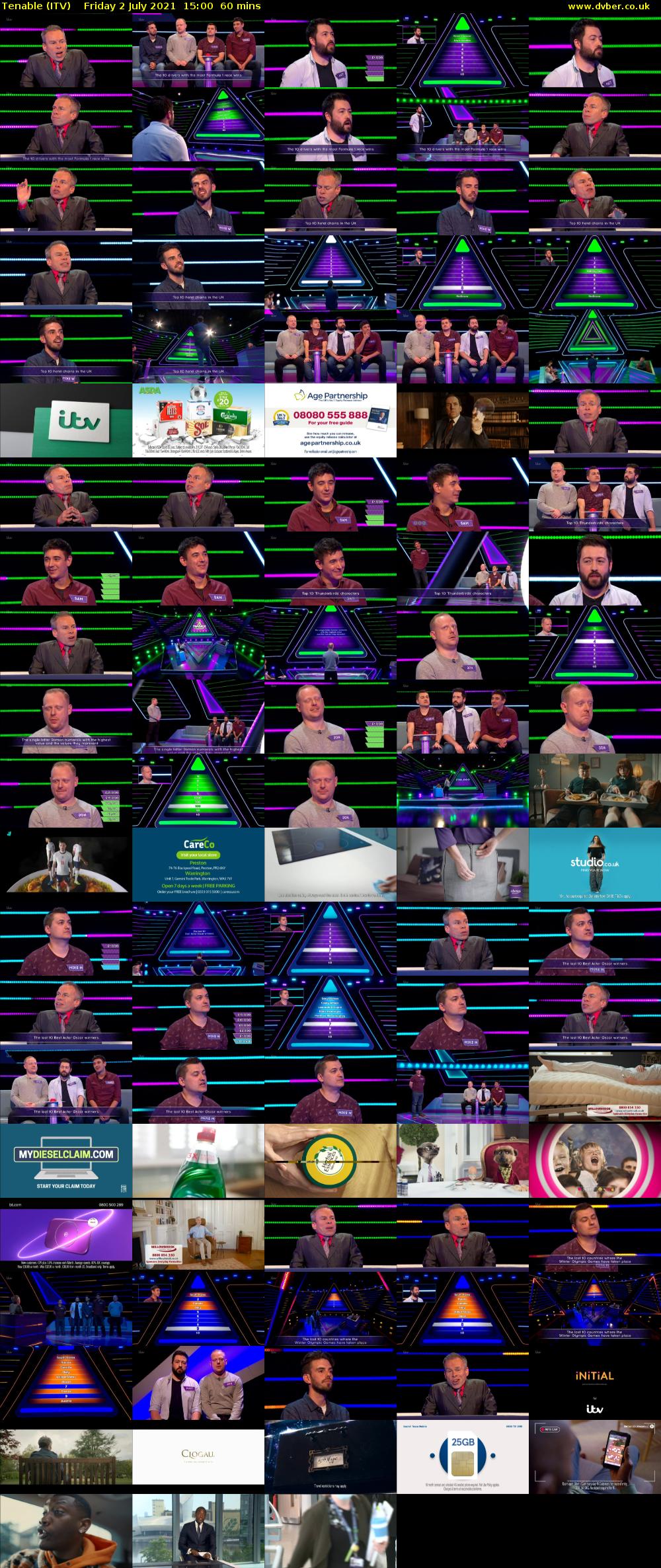 Tenable (ITV) Friday 2 July 2021 15:00 - 16:00