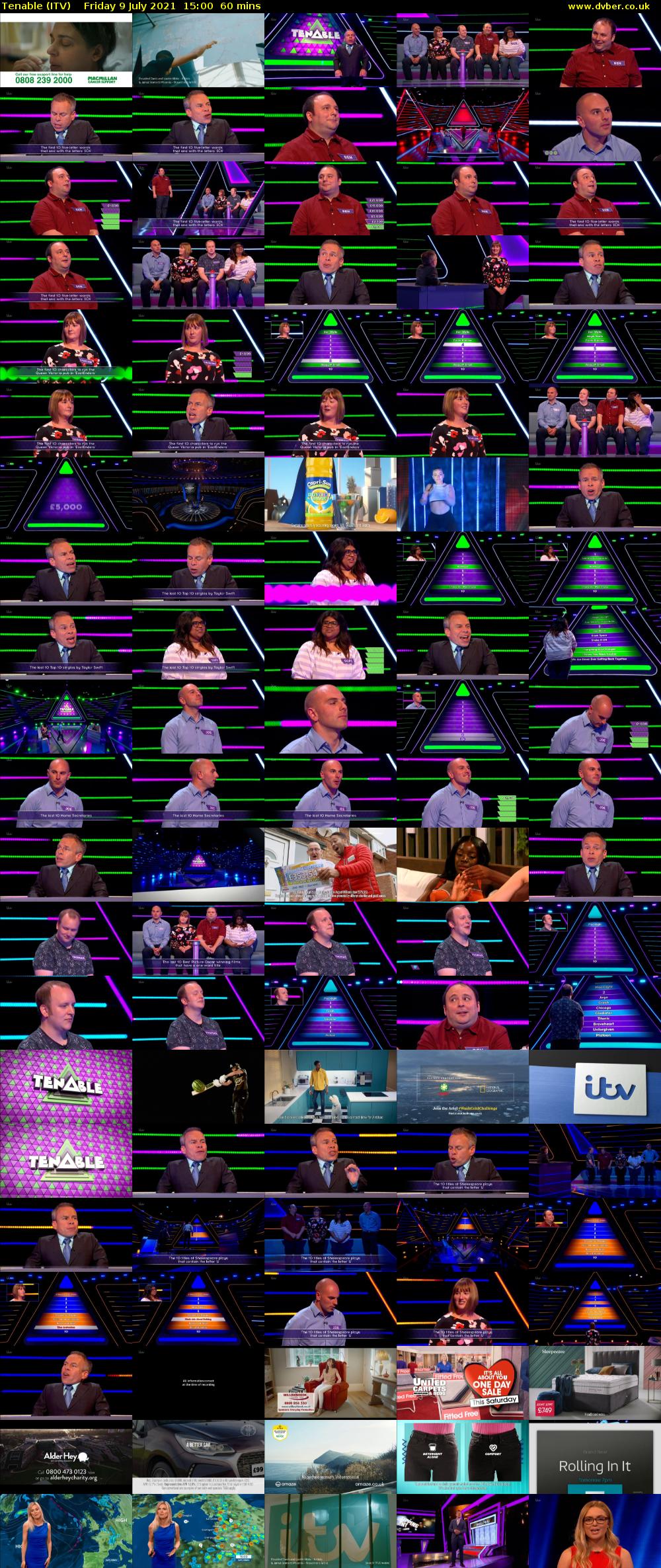 Tenable (ITV) Friday 9 July 2021 15:00 - 16:00