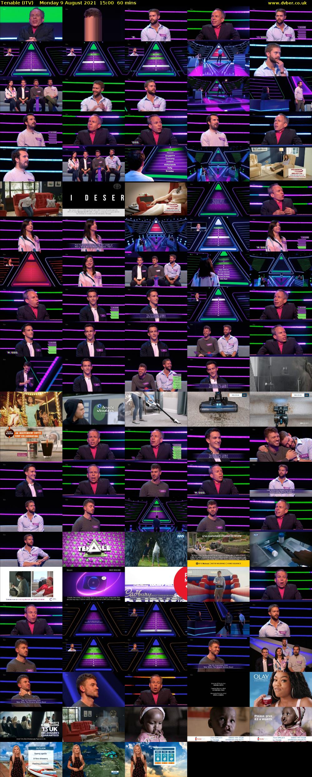 Tenable (ITV) Monday 9 August 2021 15:00 - 16:00