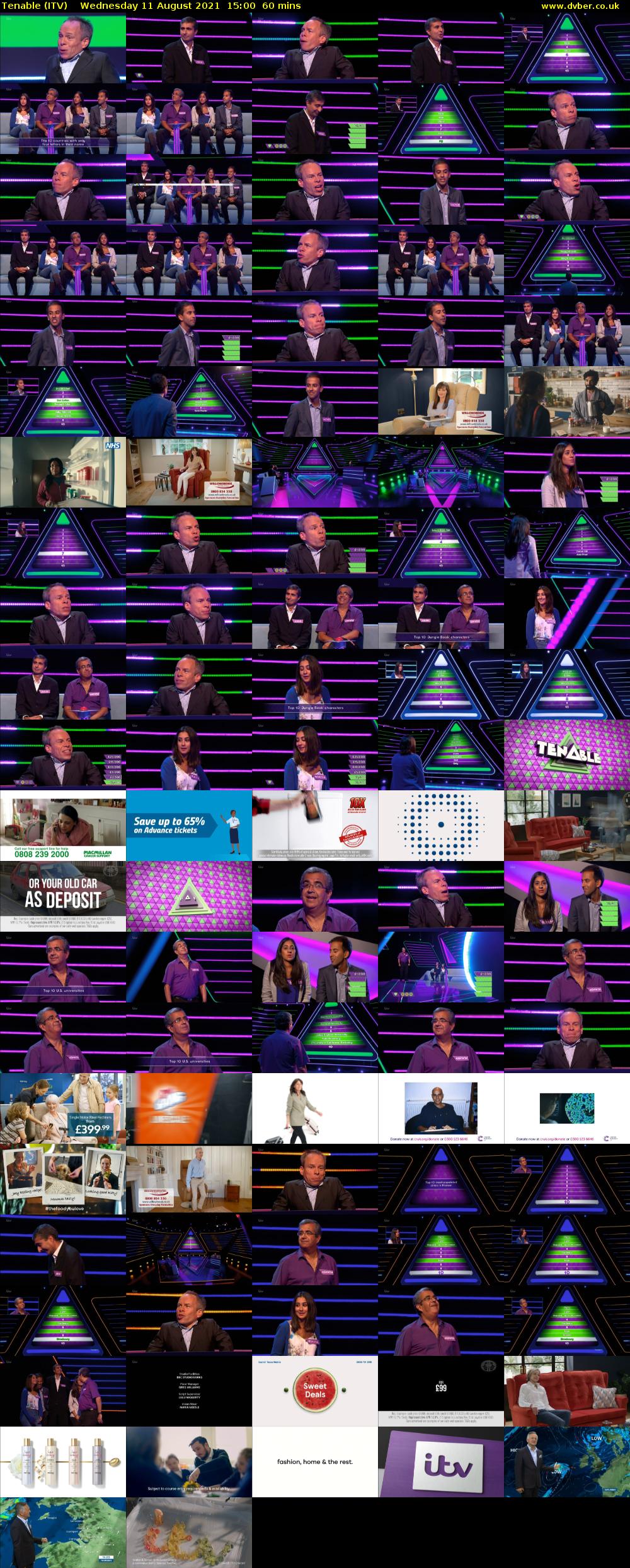 Tenable (ITV) Wednesday 11 August 2021 15:00 - 16:00