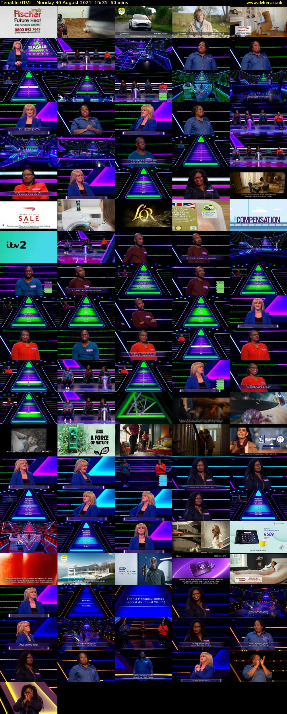 Tenable (ITV) Monday 30 August 2021 15:35 - 16:35