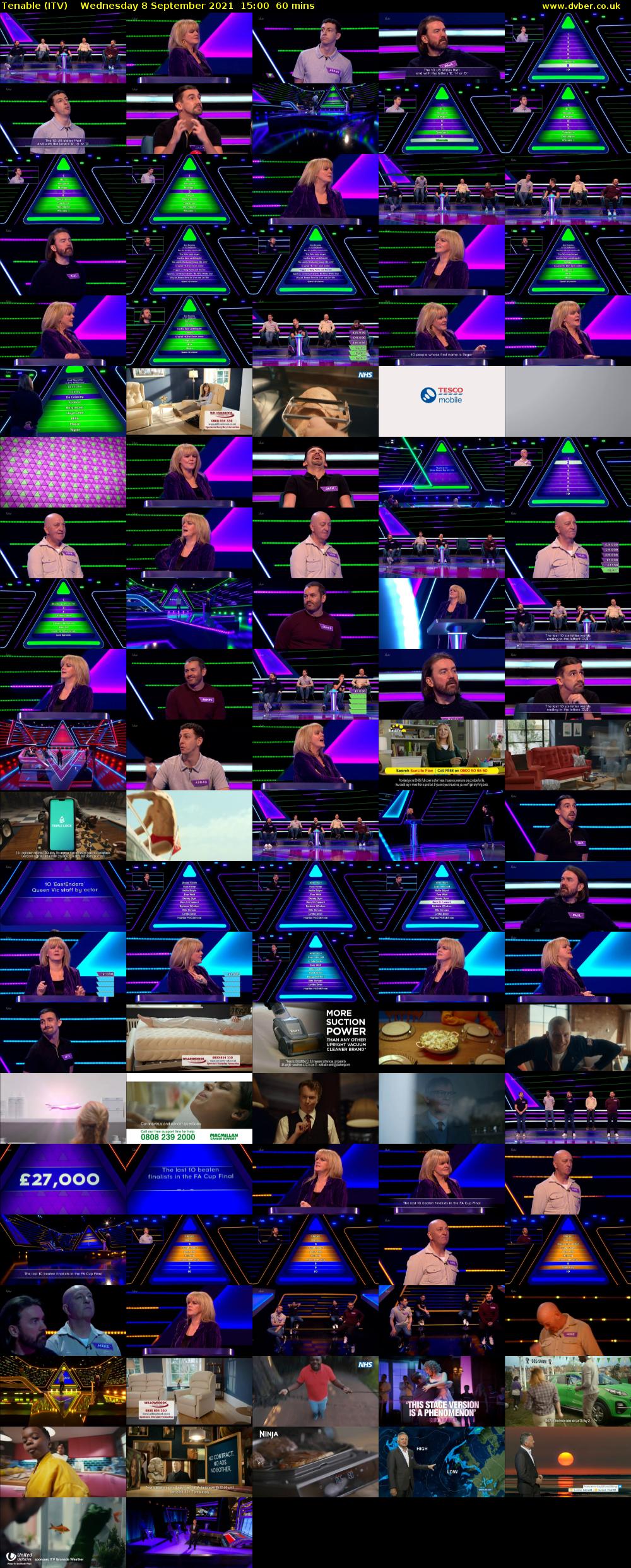 Tenable (ITV) Wednesday 8 September 2021 15:00 - 16:00