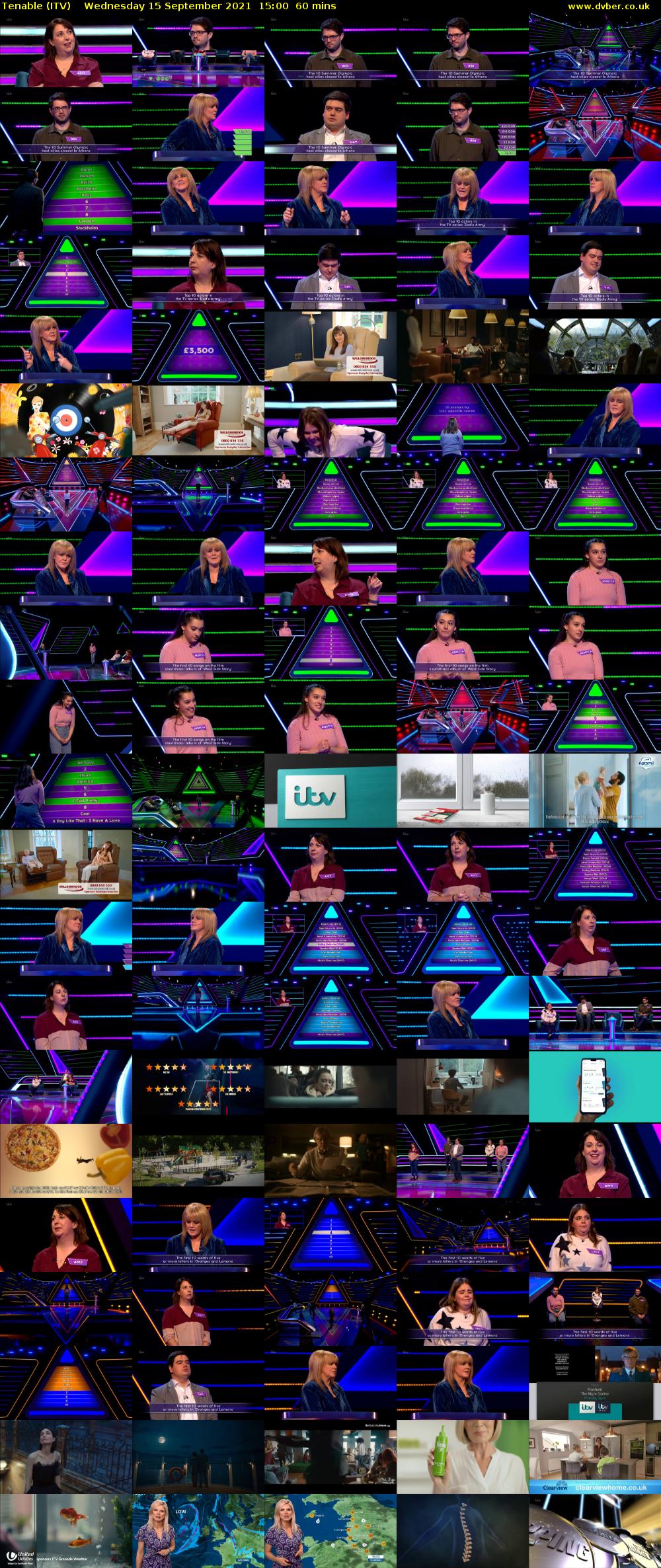 Tenable (ITV) Wednesday 15 September 2021 15:00 - 16:00
