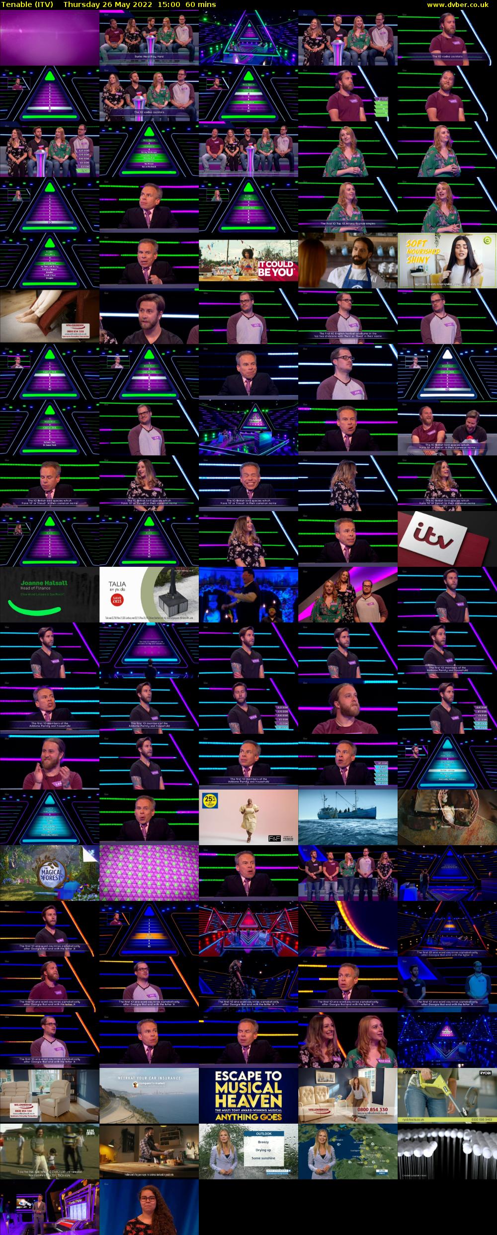 Tenable (ITV) Thursday 26 May 2022 15:00 - 16:00