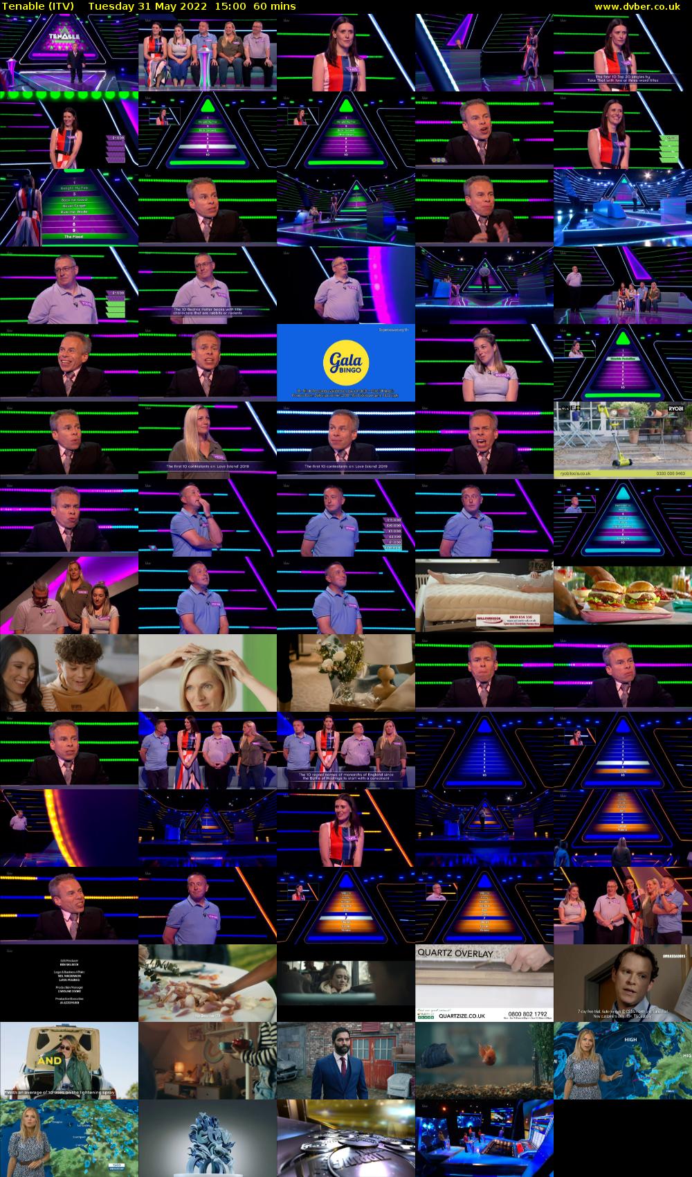 Tenable (ITV) Tuesday 31 May 2022 15:00 - 16:00