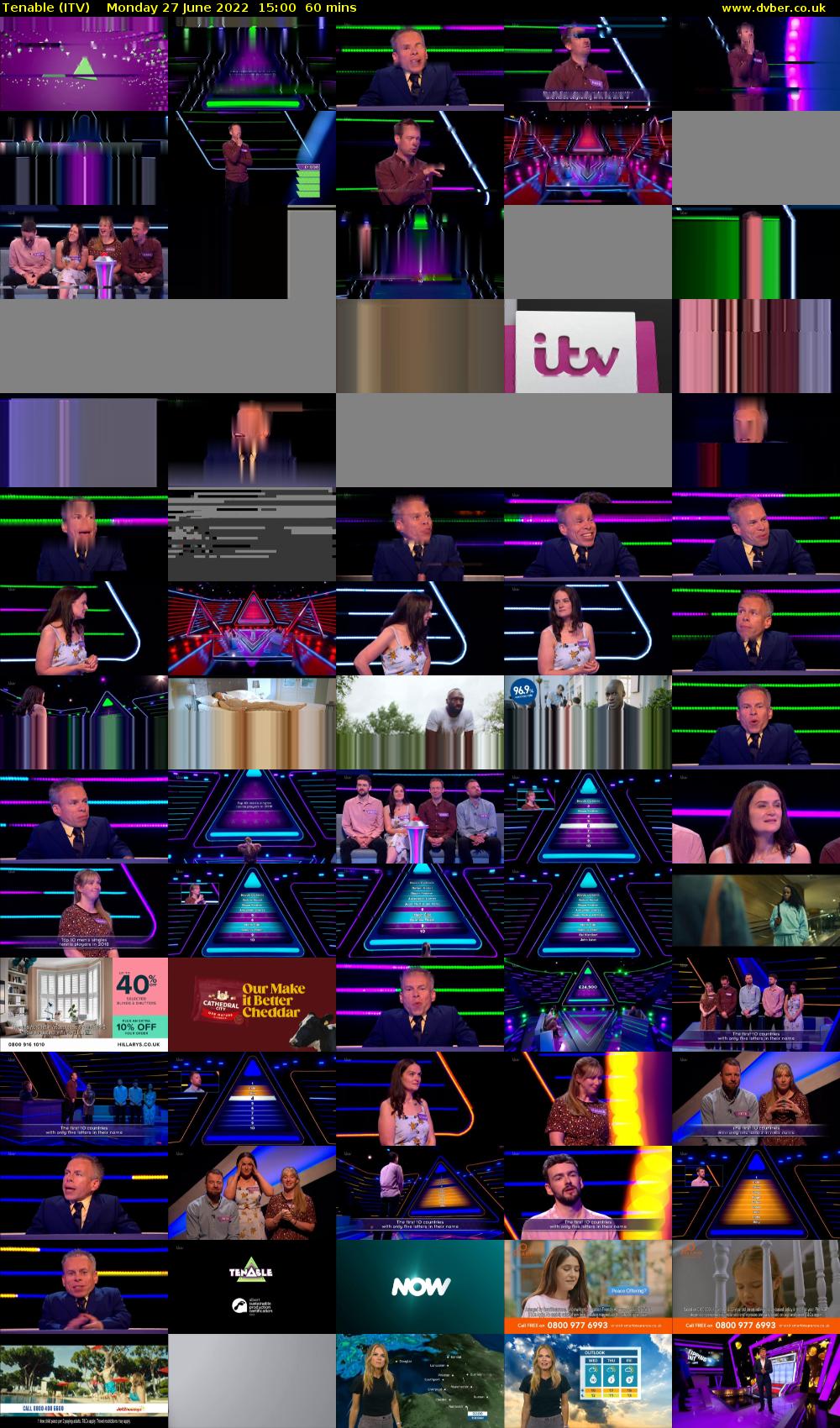 Tenable (ITV) Monday 27 June 2022 15:00 - 16:00