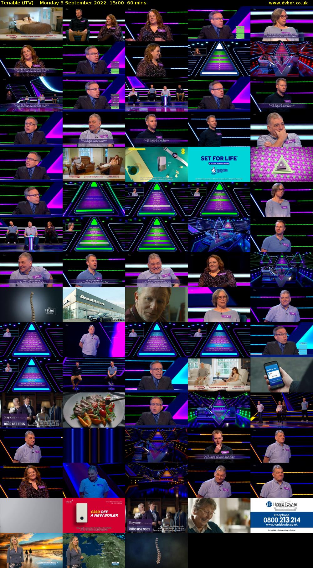 Tenable (ITV) Monday 5 September 2022 15:00 - 16:00