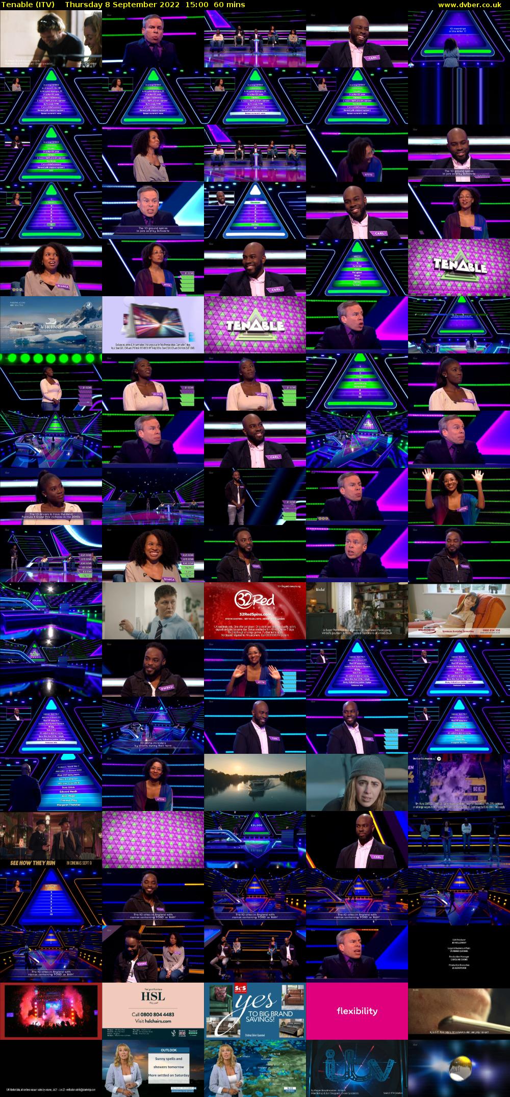 Tenable (ITV) Thursday 8 September 2022 15:00 - 16:00