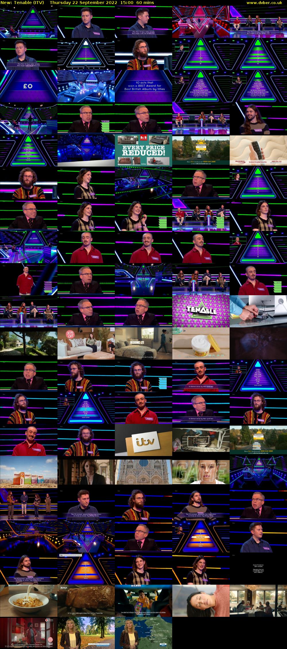 Tenable (ITV) Thursday 22 September 2022 15:00 - 16:00