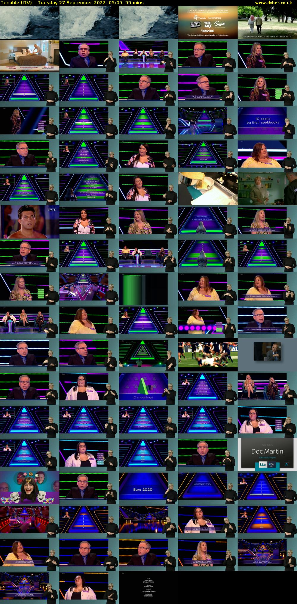 Tenable (ITV) Tuesday 27 September 2022 05:05 - 06:00