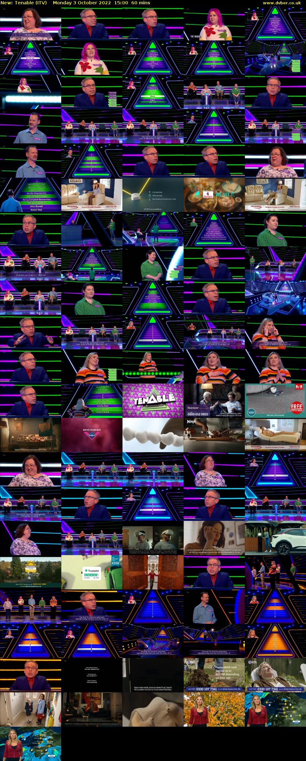 Tenable (ITV) Monday 3 October 2022 15:00 - 16:00