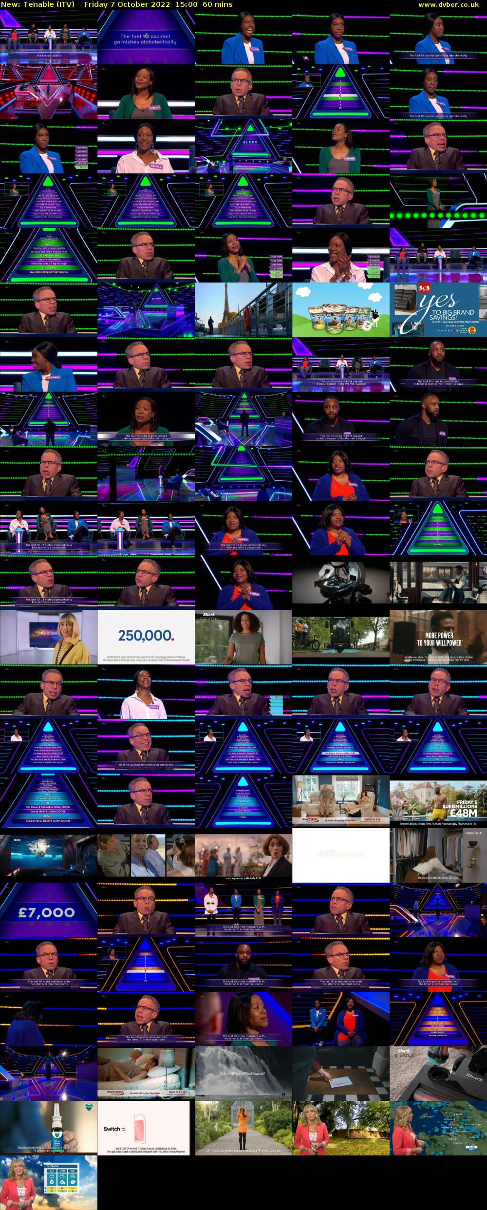Tenable (ITV) Friday 7 October 2022 15:00 - 16:00