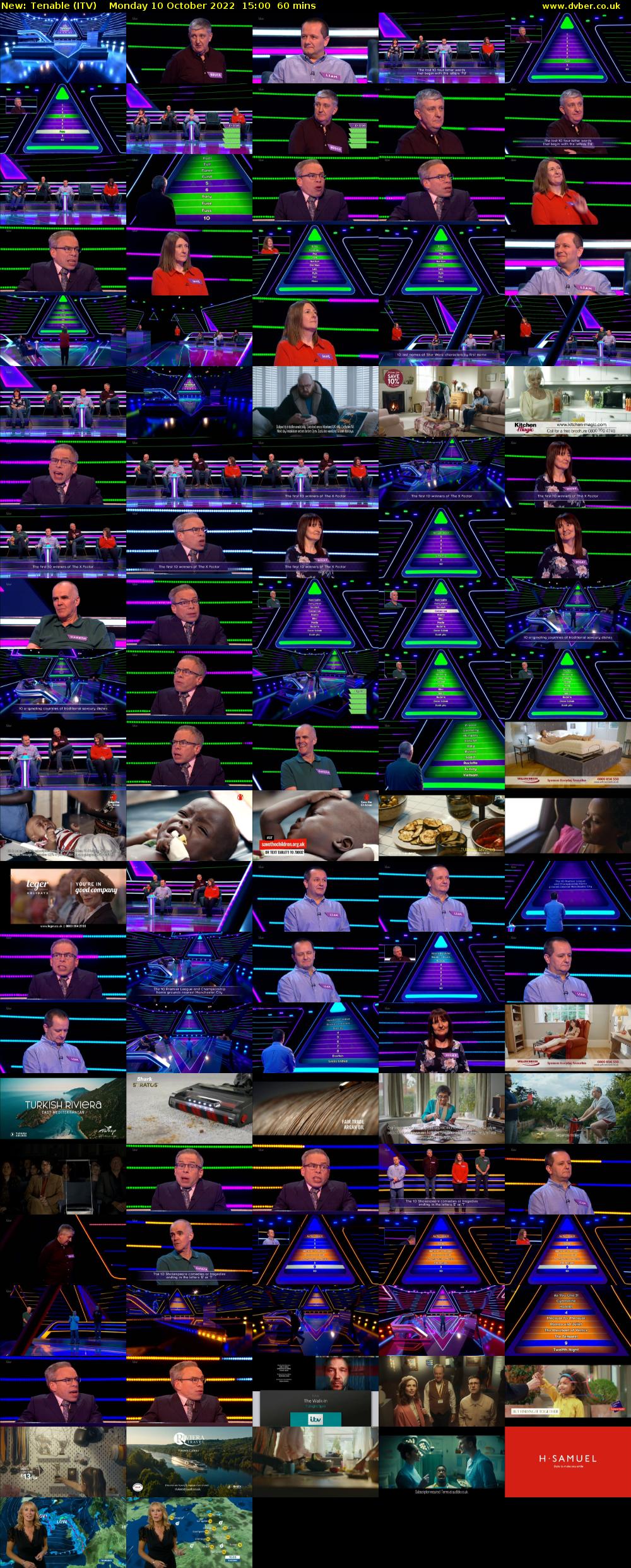 Tenable (ITV) Monday 10 October 2022 15:00 - 16:00