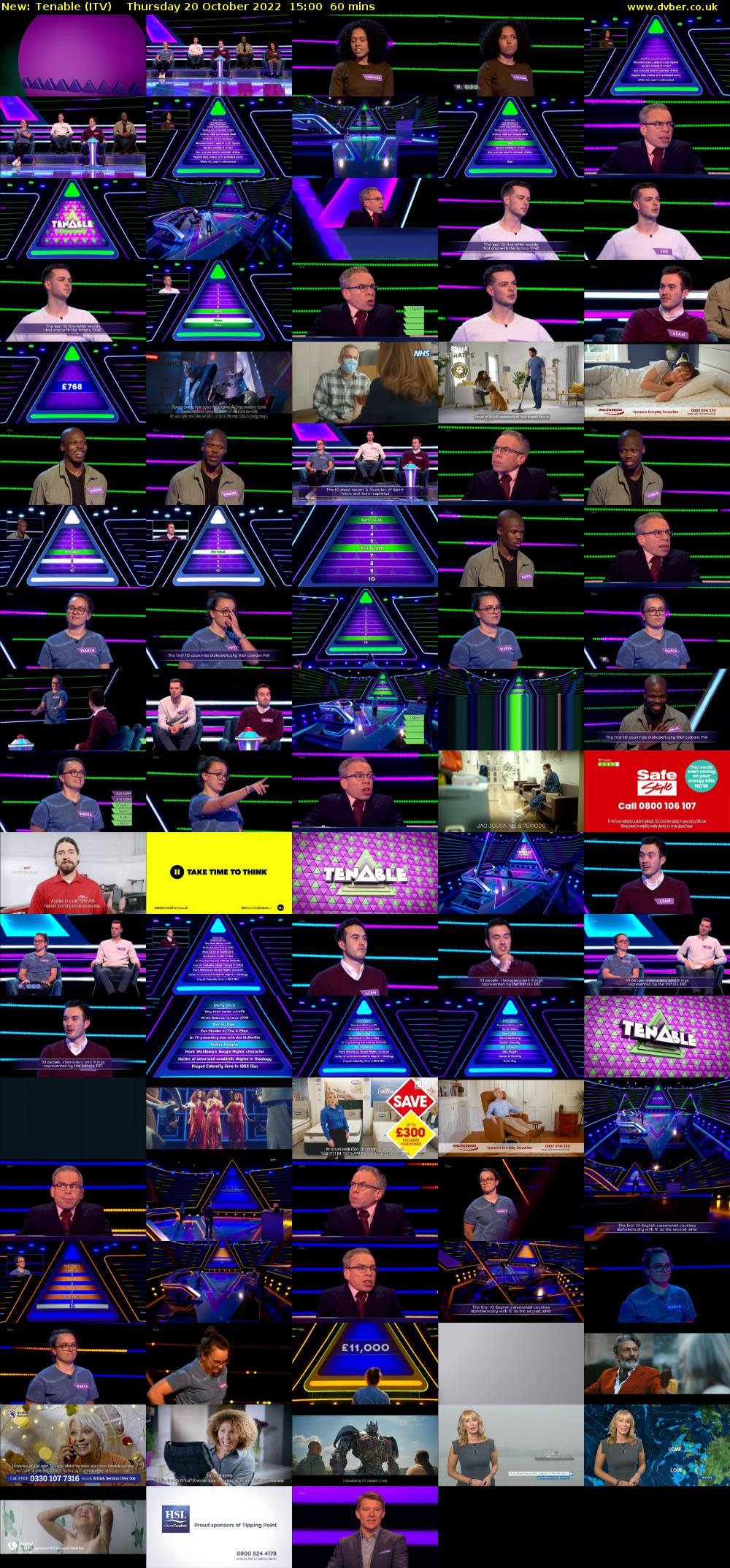 Tenable (ITV) Thursday 20 October 2022 15:00 - 16:00