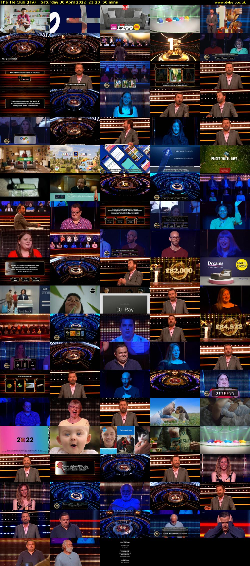 The 1% Club (ITV) Saturday 30 April 2022 21:20 - 22:20
