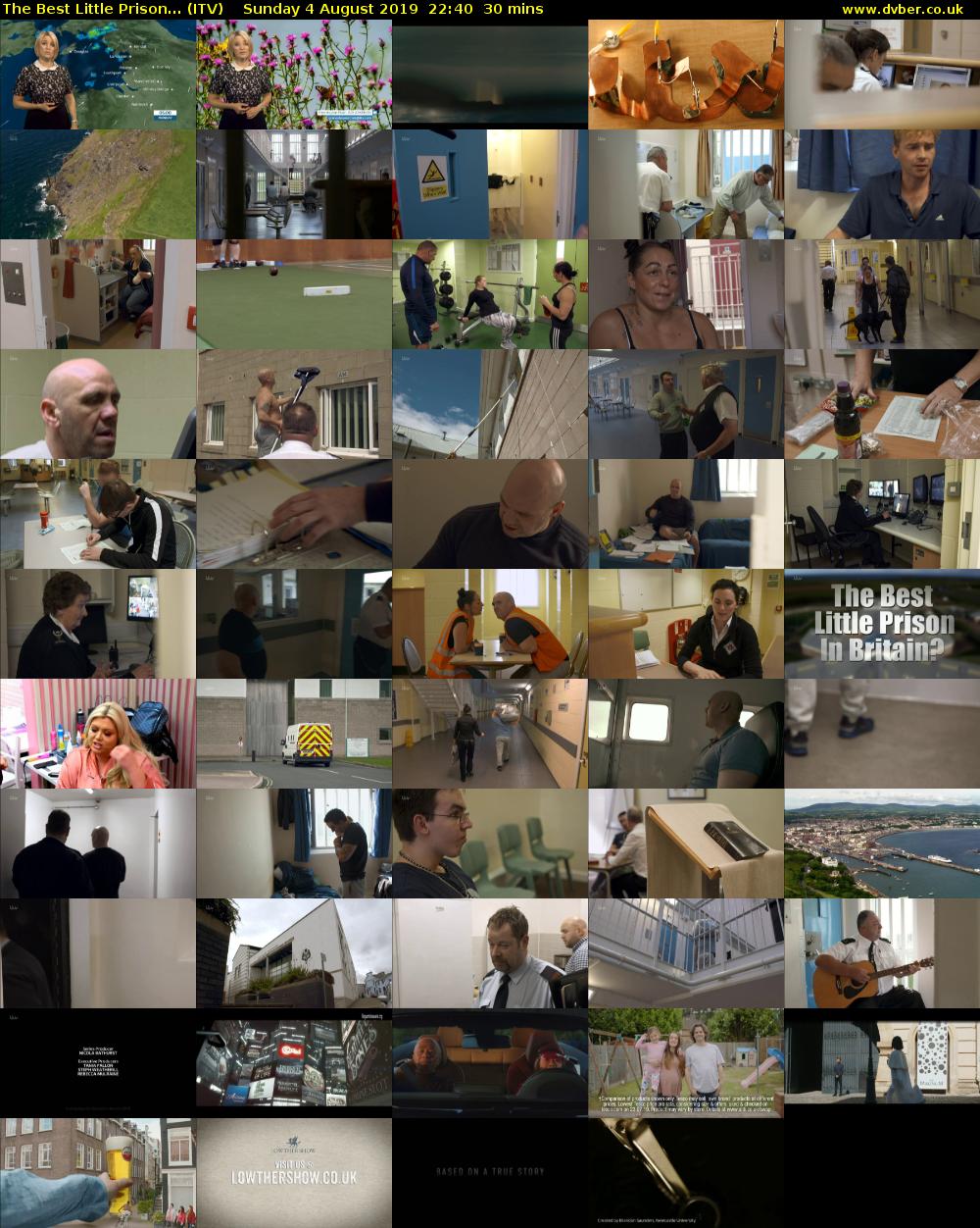 The Best Little Prison... (ITV) Sunday 4 August 2019 22:40 - 23:10